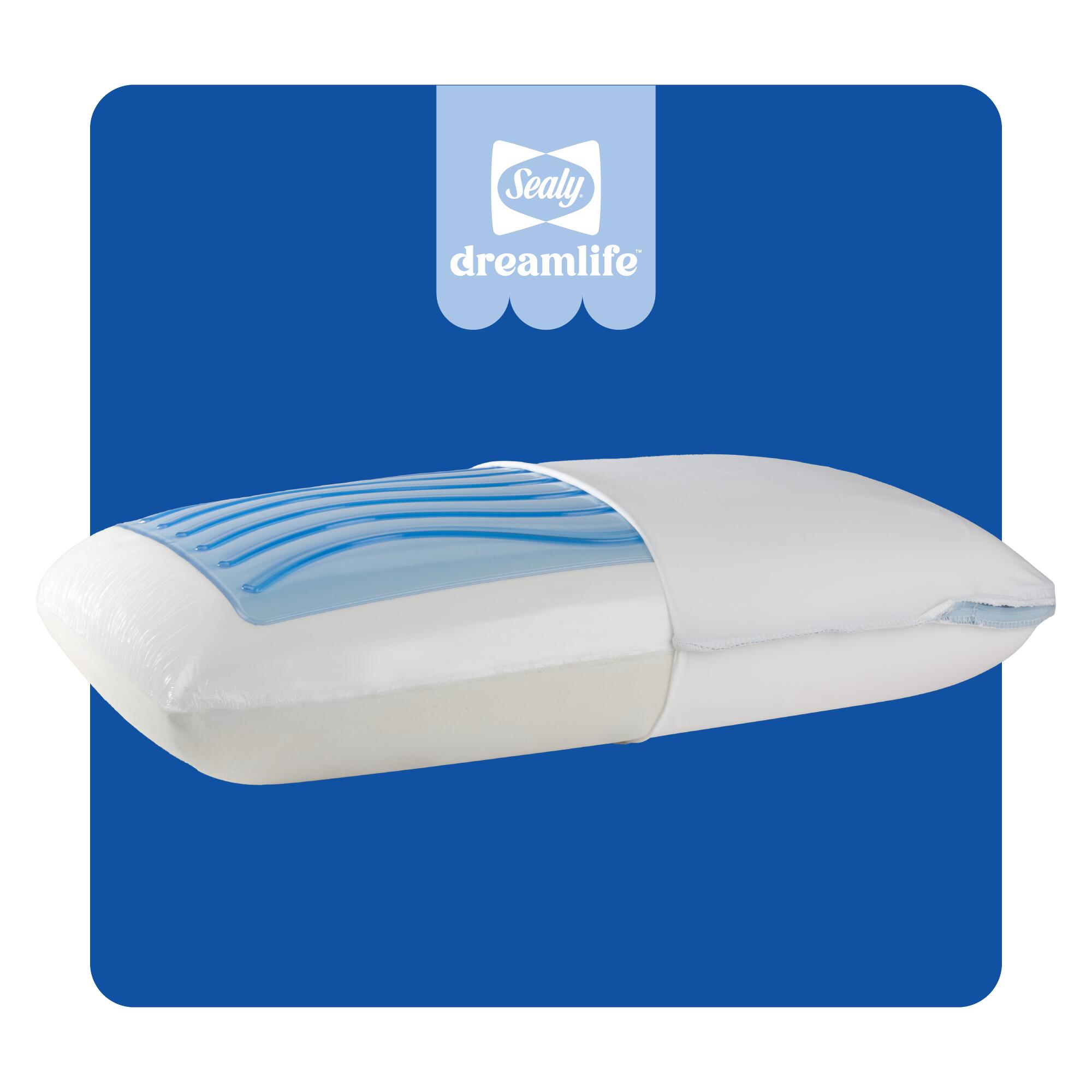 Sealy Dreamlife King Memory Foam Pillow, White, large