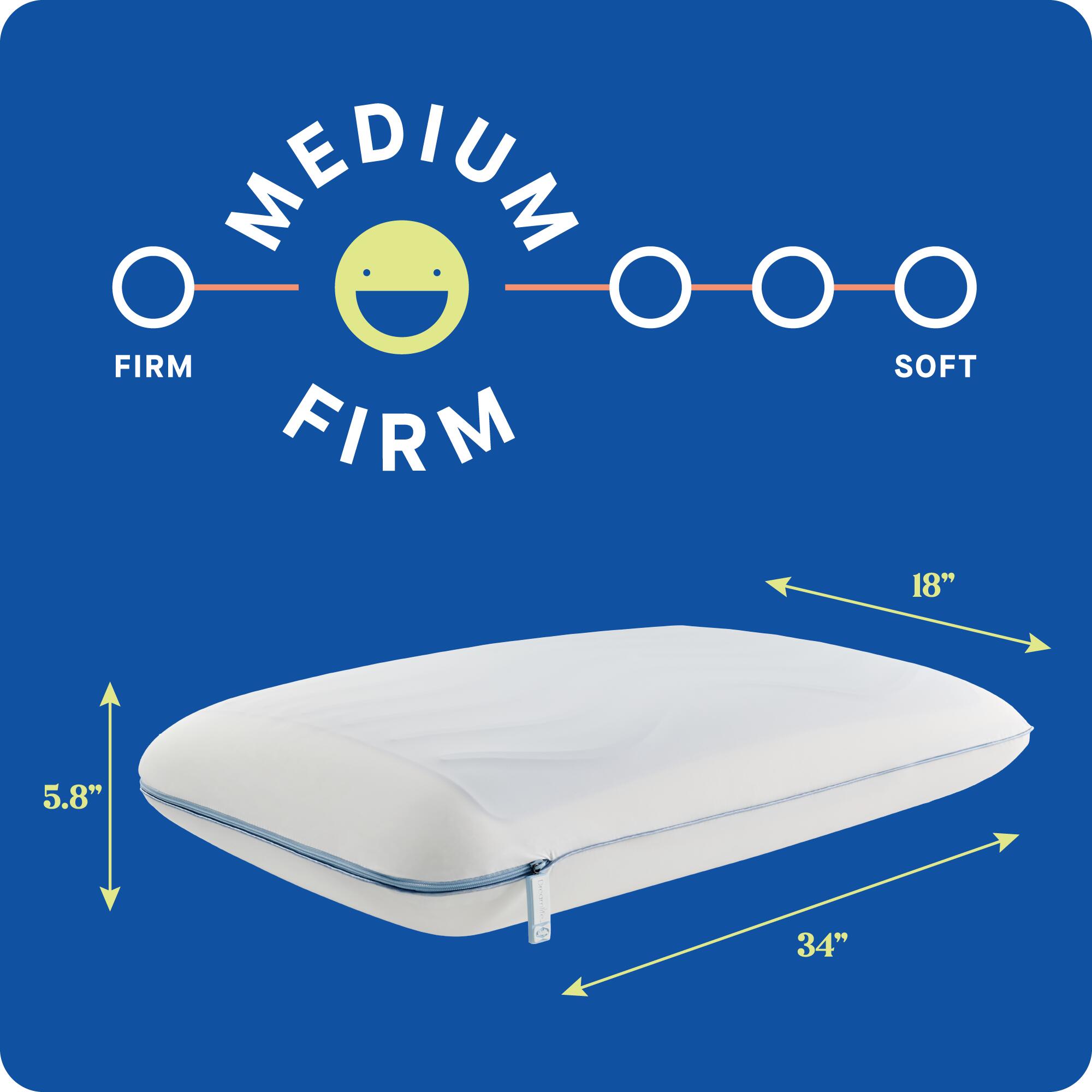 Sealy Dreamlife King Memory Foam Pillow, White, large