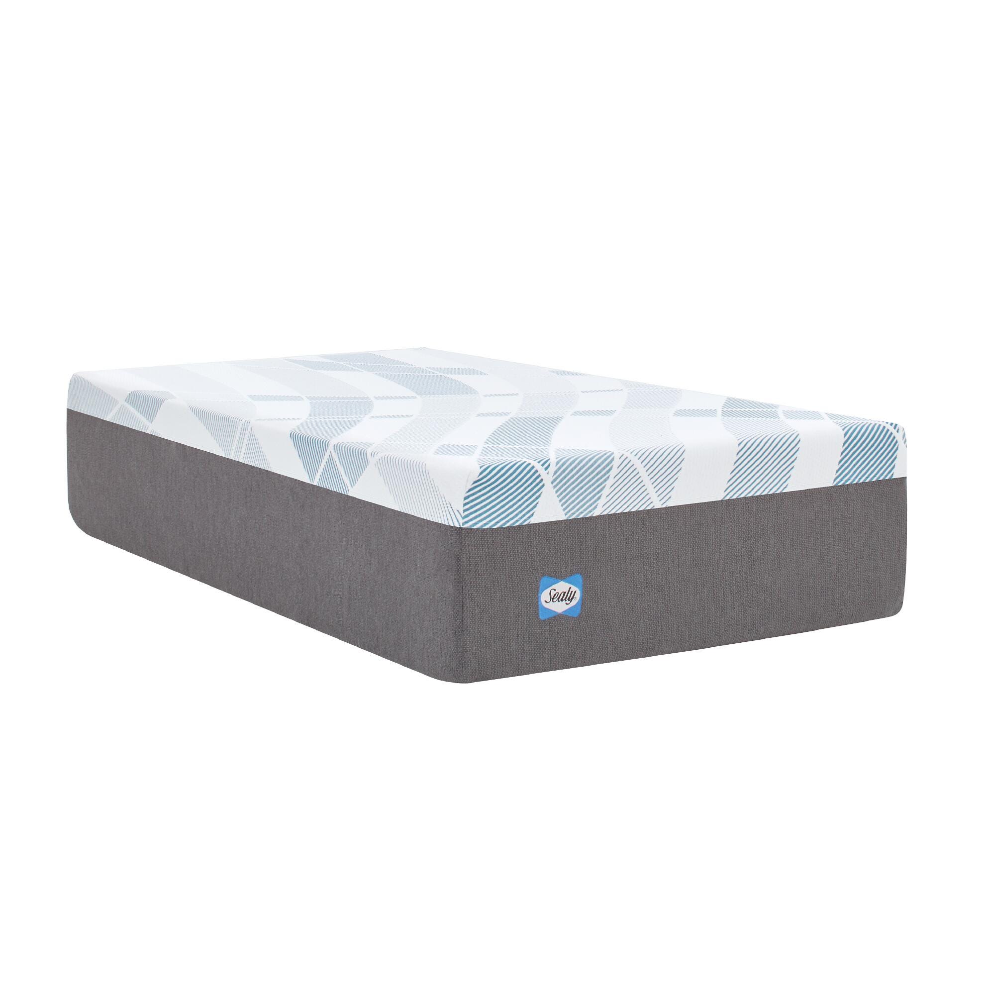 Sealy Dreamlife Cozy Medium Memory Foam Full Mattress, Blue/White/Gray, large