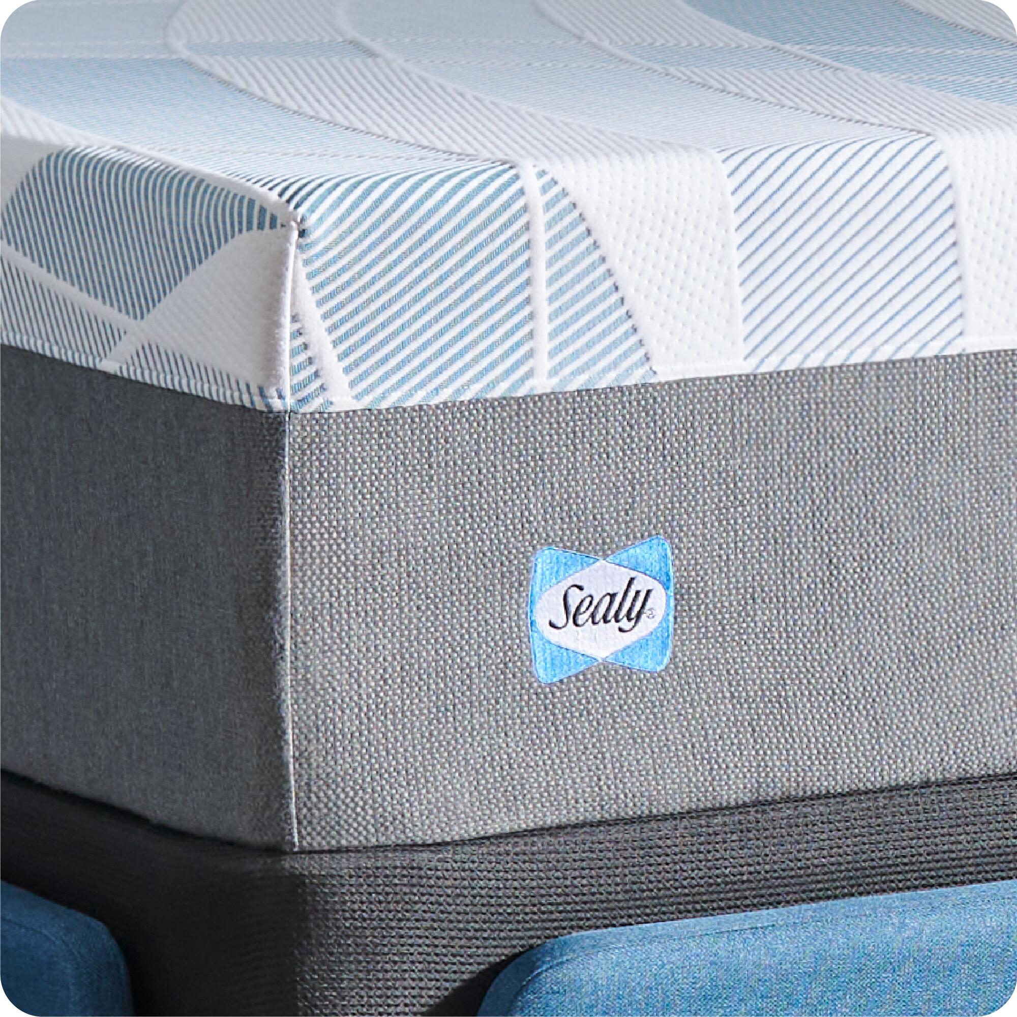 Sealy Dreamlife Cozy Medium Memory Foam King Mattress, Blue/White/Gray, large