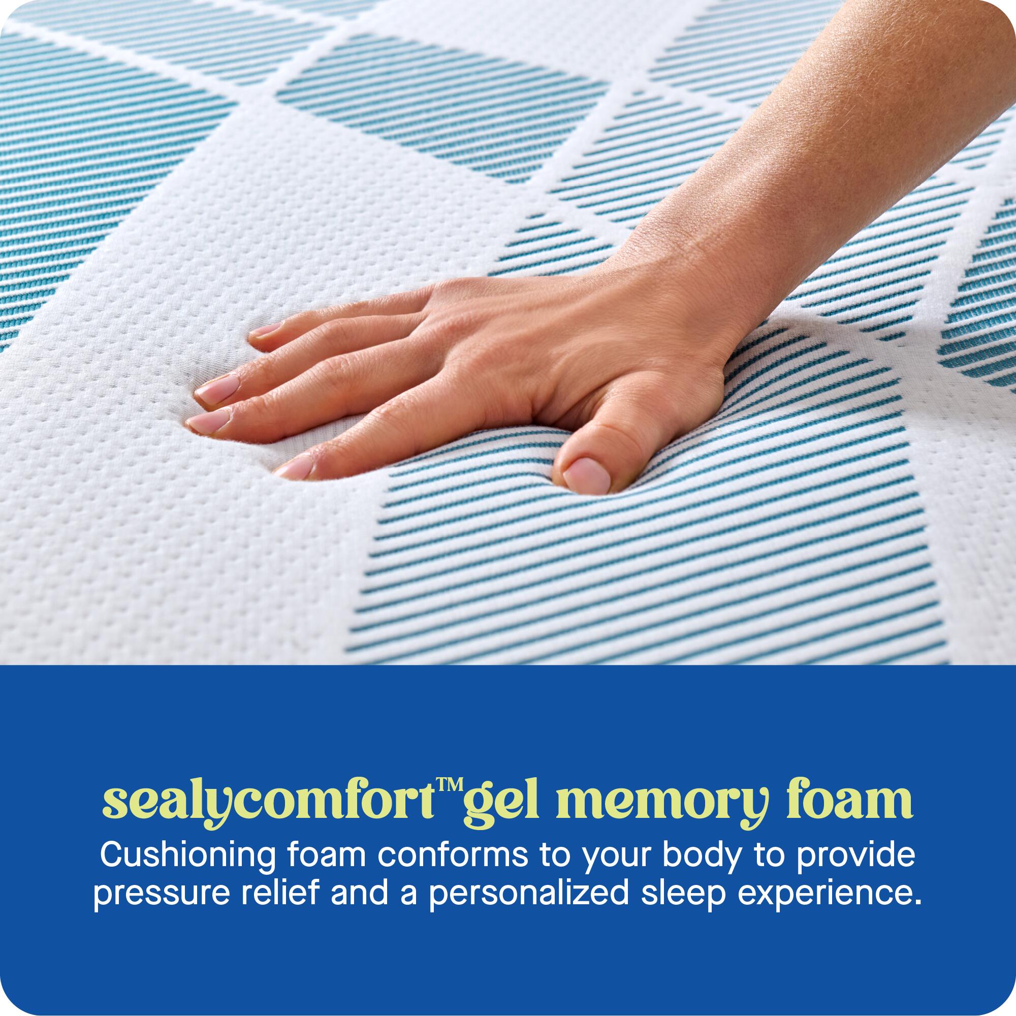 Sealy Dreamlife Medium Hybrid Full Mattress, Blue/White/Gray, large