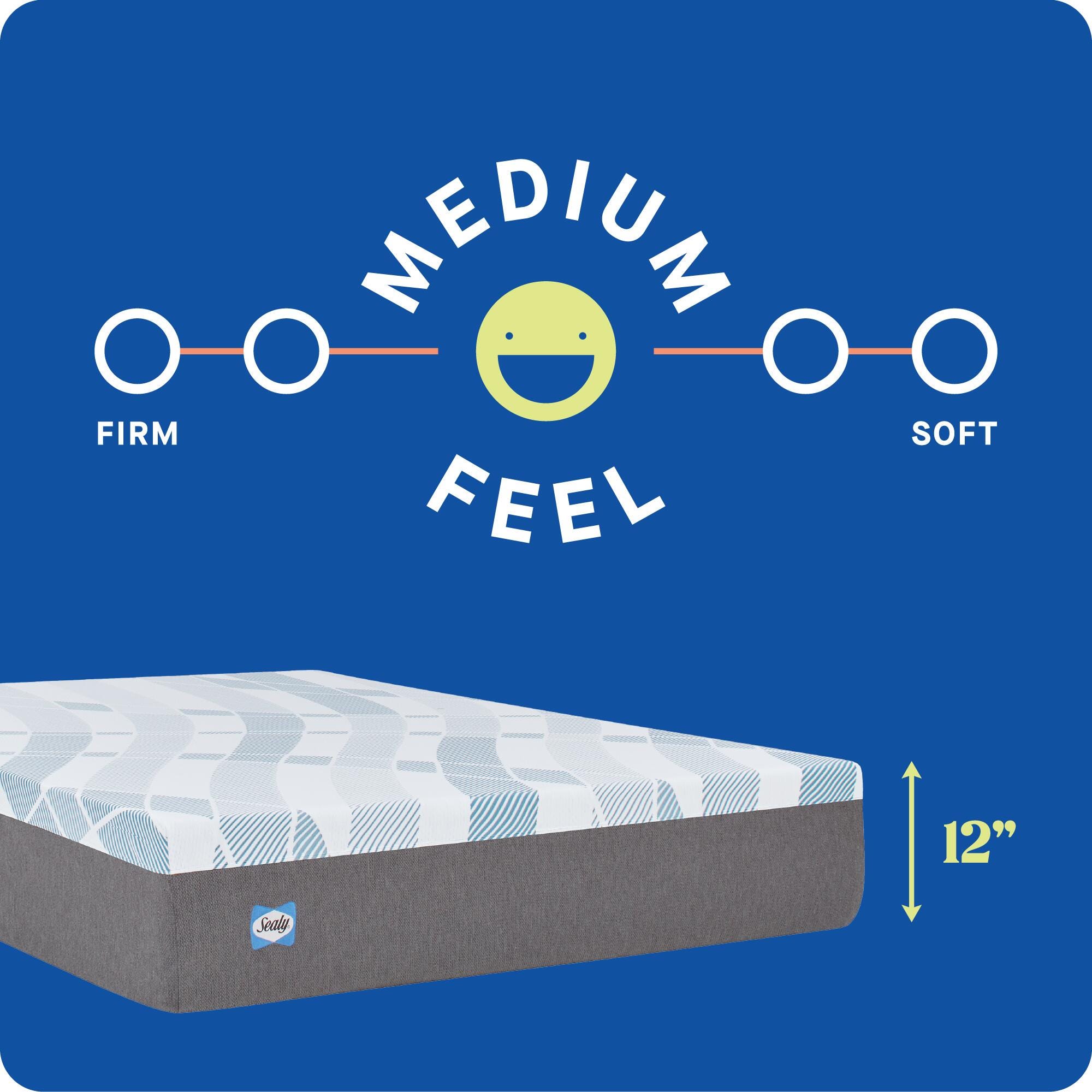 Sealy Dreamlife Medium Hybrid Twin XL Mattress, Blue/White/Gray, large