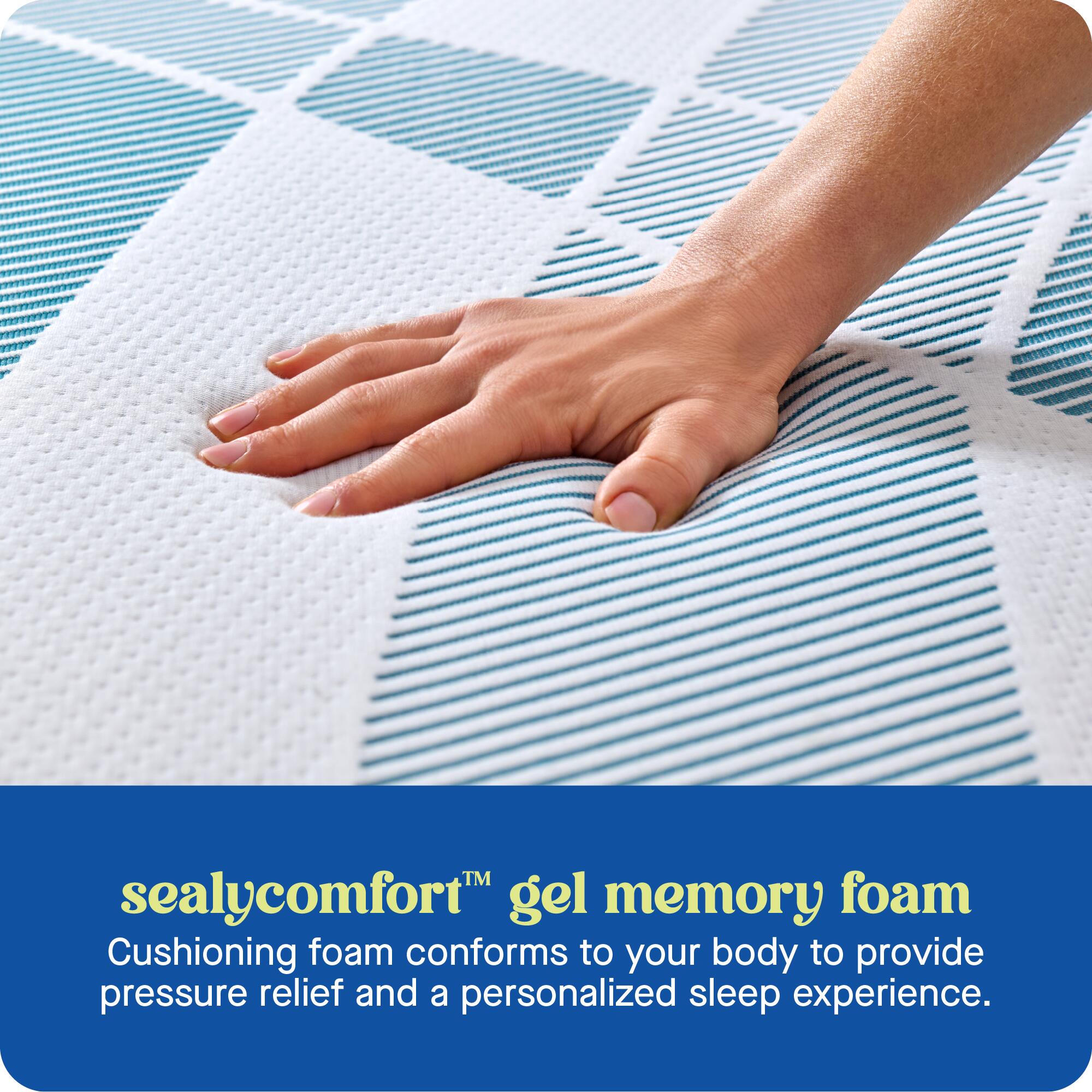 Sealy Dreamlife Medium Hybrid Full Mattress, Blue/White/Gray, large