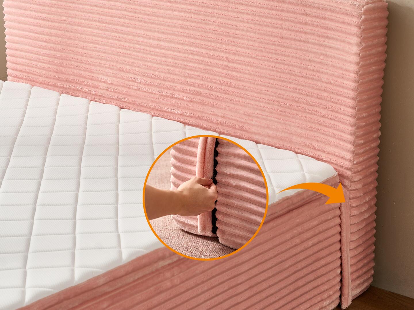 HOMLUX Medium Full Mattress, Pink, large