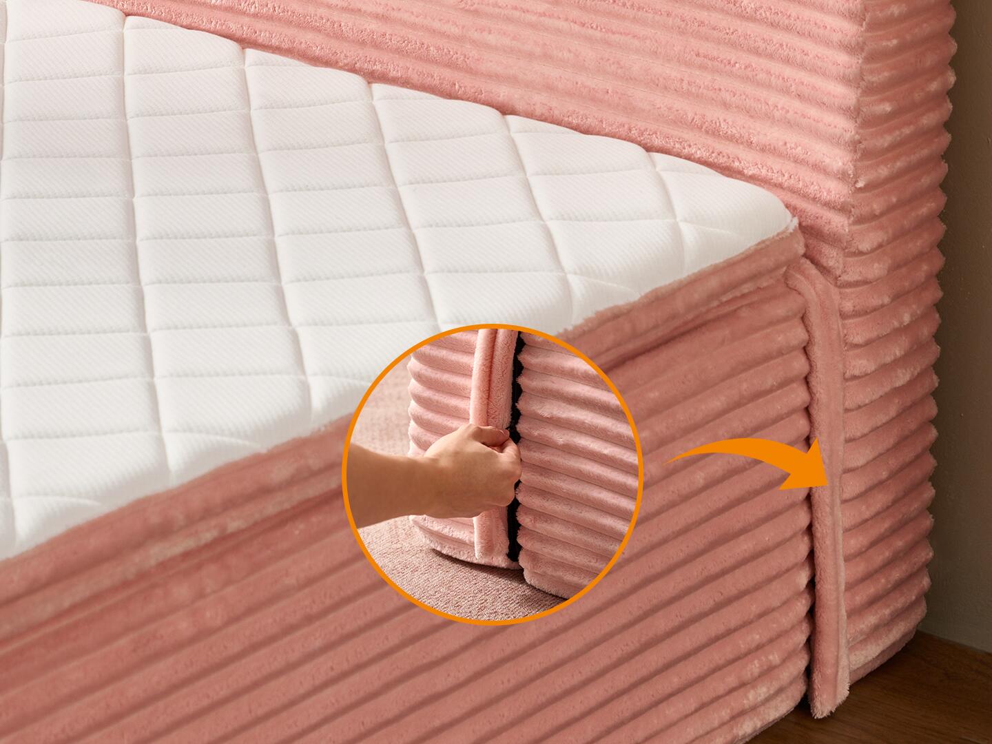 HOMLUX Medium Twin Mattress, Pink, large