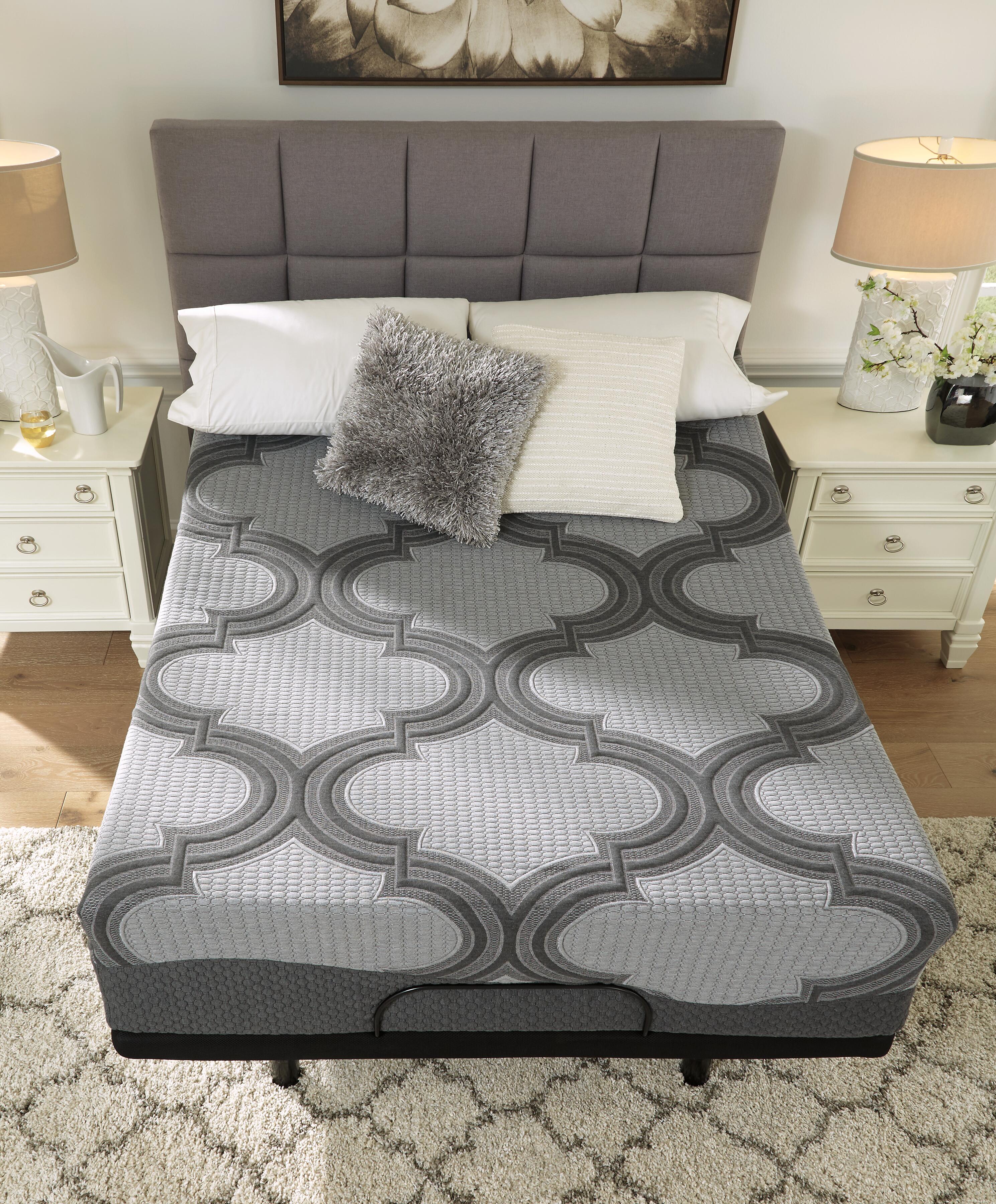 14 Inch Ashley Hybrid King Mattress, Gray, large