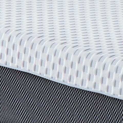 10 Inch Chime Elite Twin Memory Foam Mattress in a box, White/Blue, large