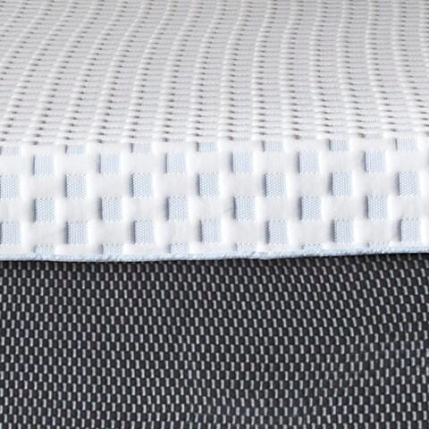 10 Inch Chime Elite Queen Memory Foam Mattress in a box, White/Blue, large