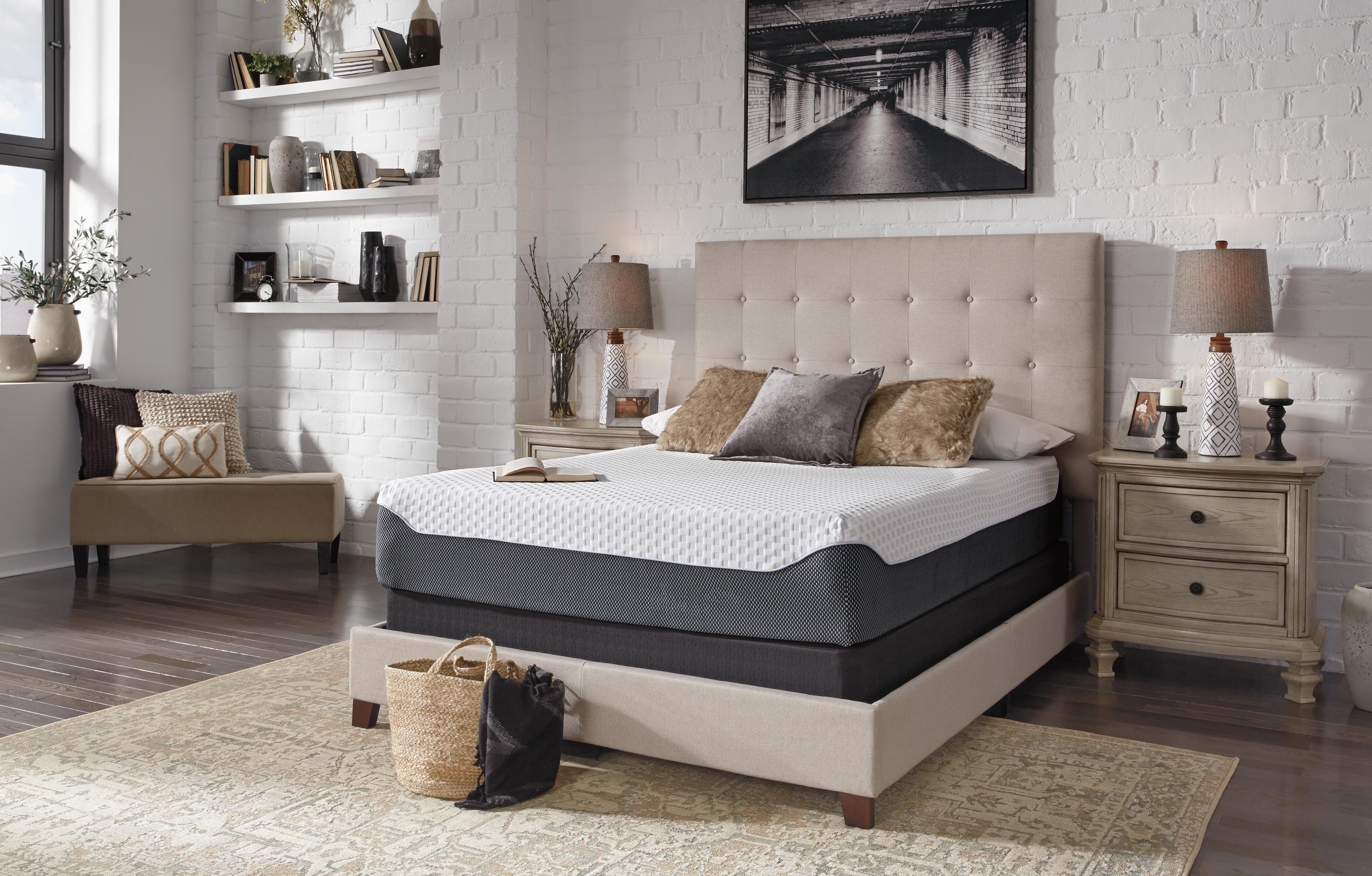 12 Inch Chime Elite Twin Memory Foam Mattress in a box, White/Gray, large