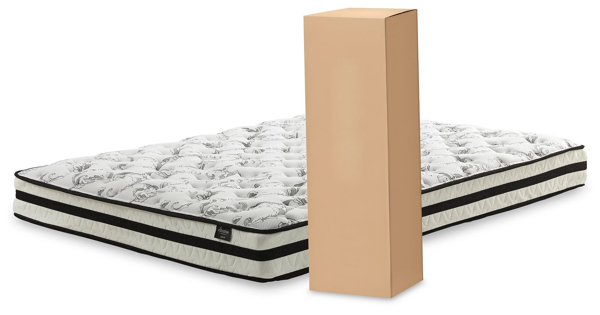 Shawburn Queen Platform Bed with Mattress, Whitewash, large