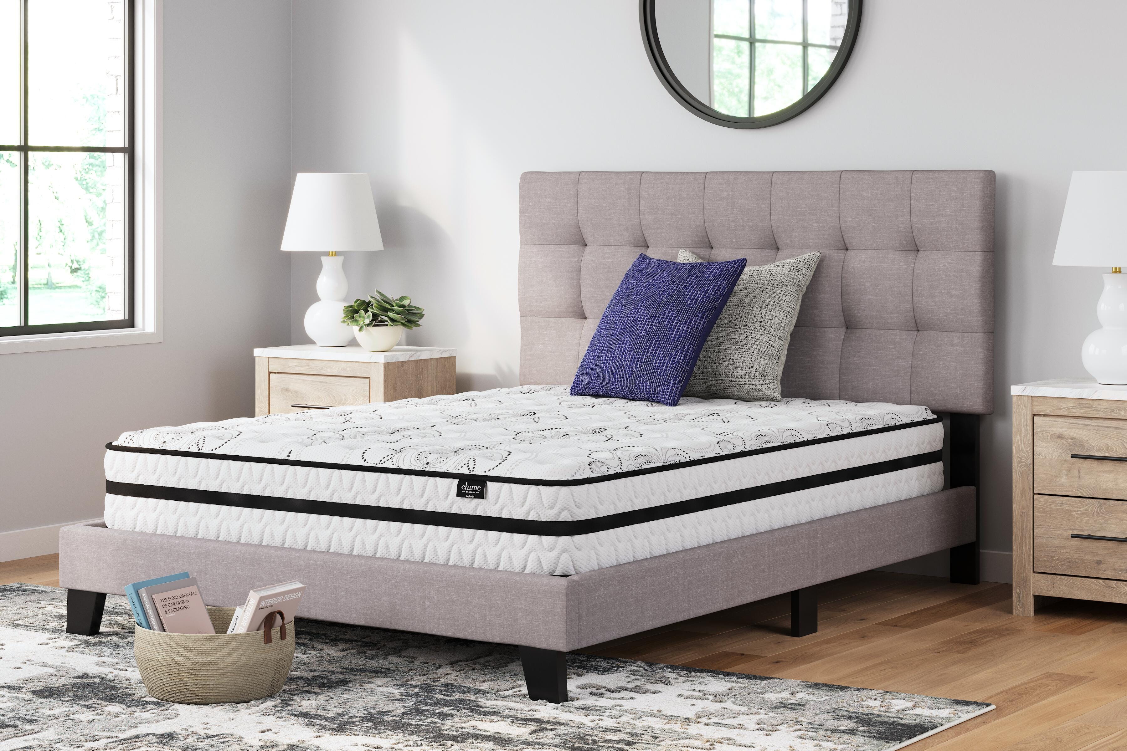 Chime 10 Inch Hybrid Twin Mattress in a Box, White, large