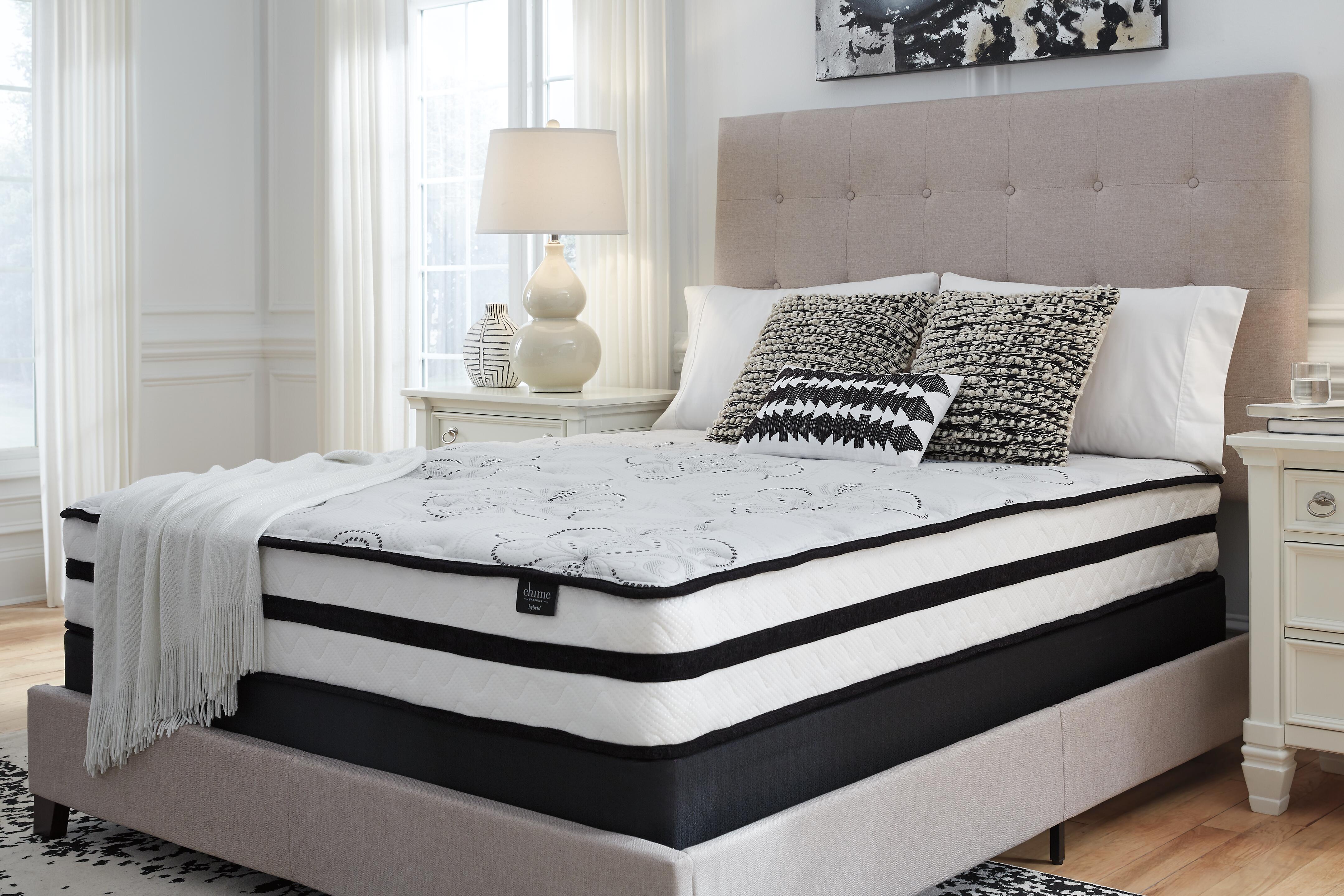 Chime 10 Inch Hybrid Full Mattress in a Box, White, large