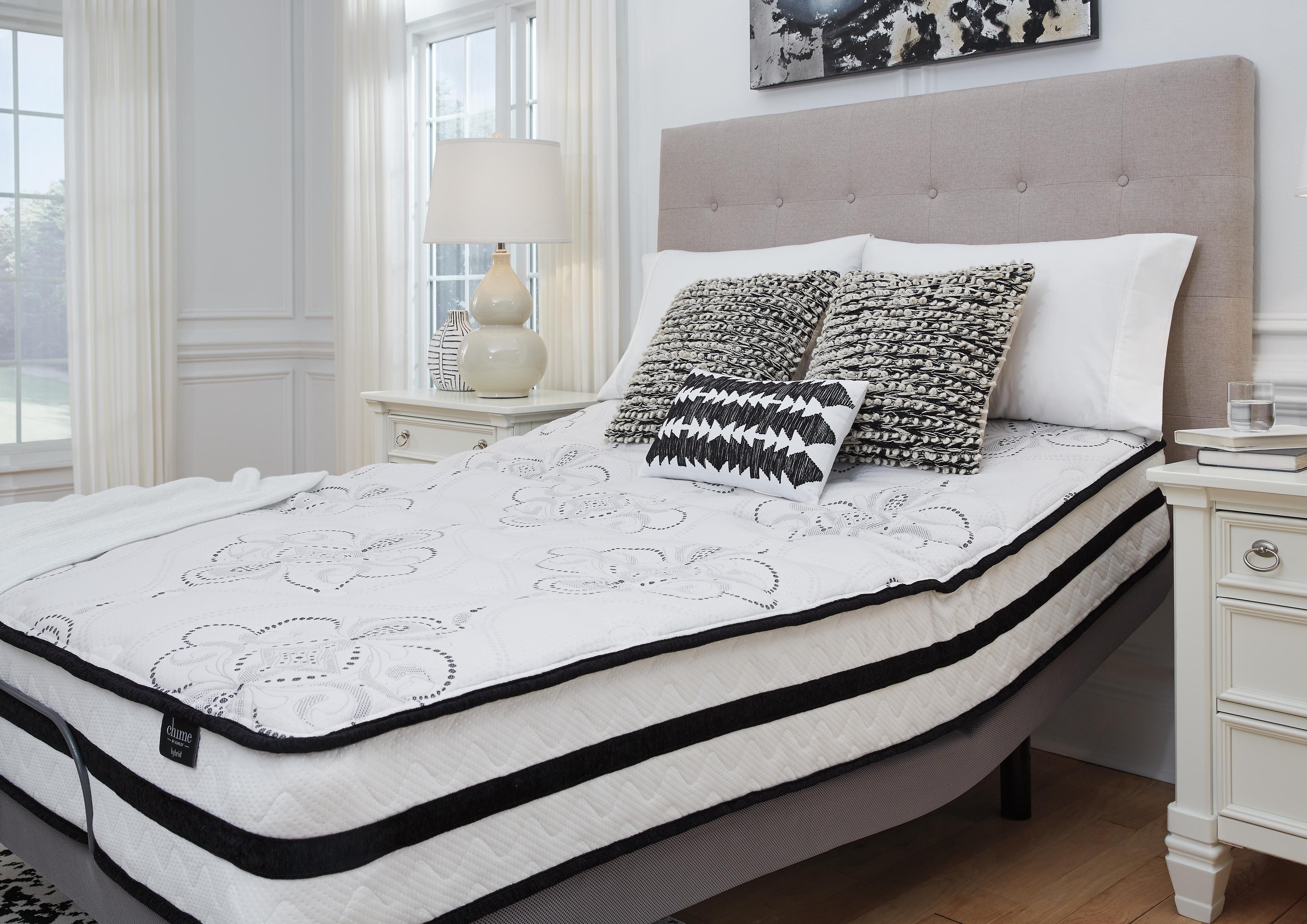 Chime 10 Inch Hybrid Full Mattress in a Box, White, large