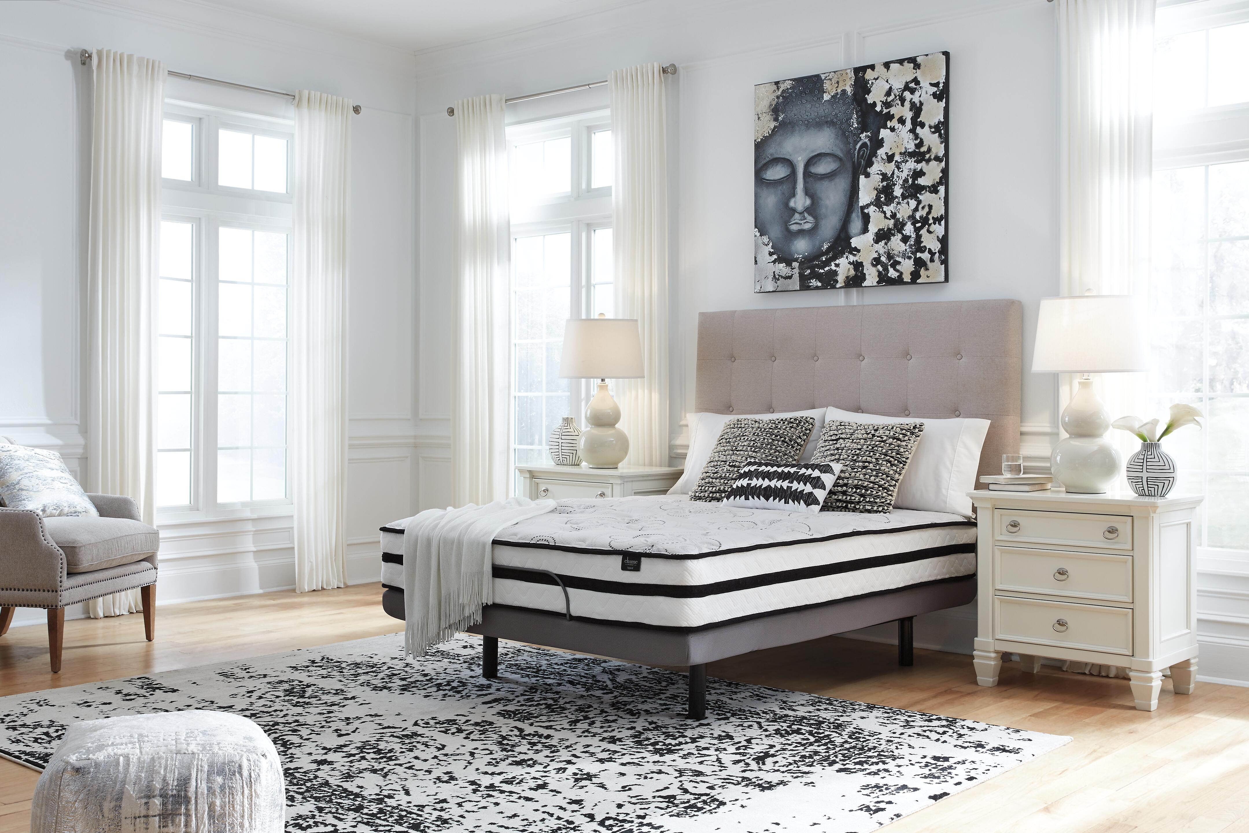 Chime 10 Inch Hybrid Full Mattress in a Box, White, large