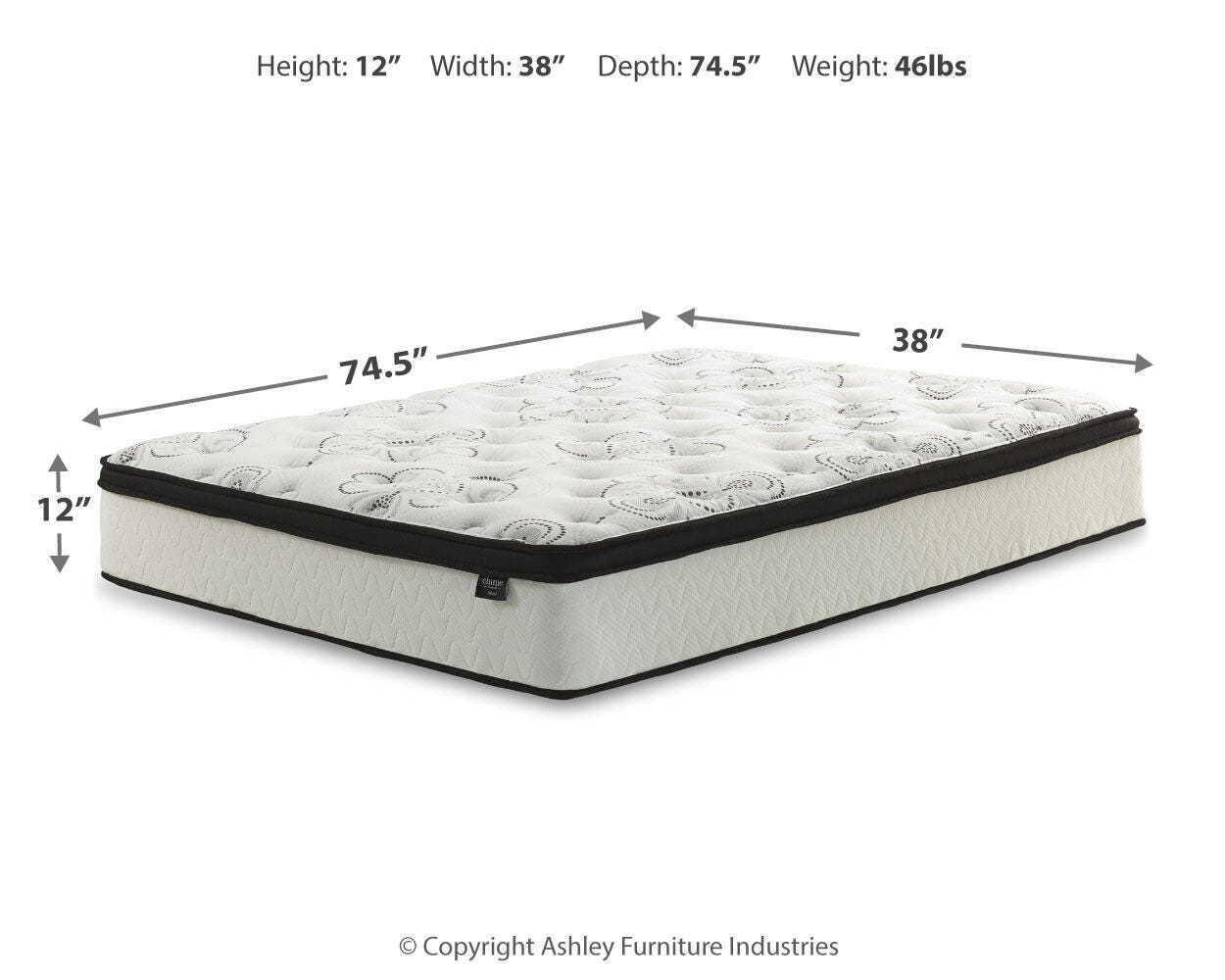 Chime 12 Inch Hybrid Twin Mattress - image 4