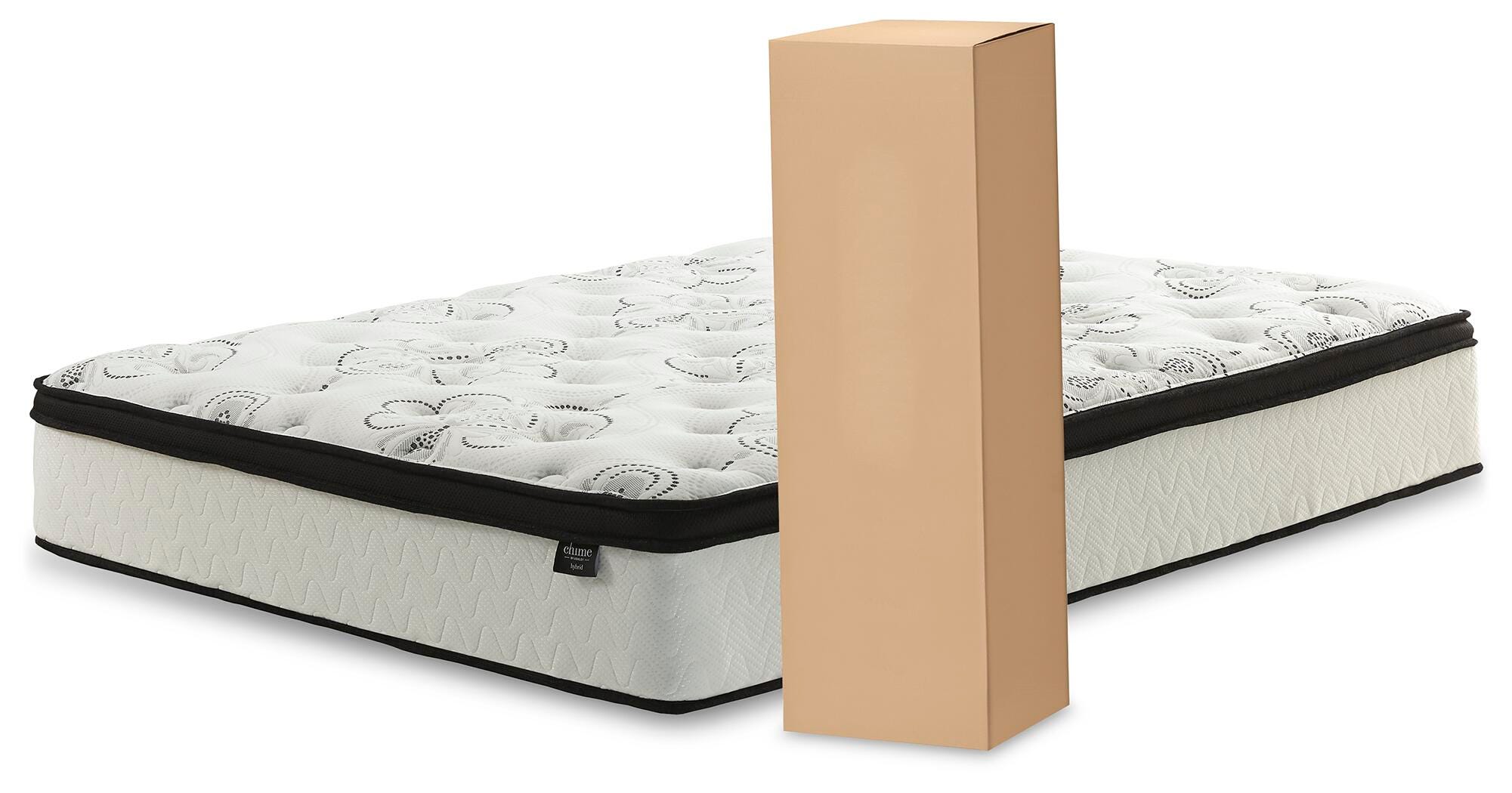 Socalle Twin Platform Bed with Mattress, Light Natural, large