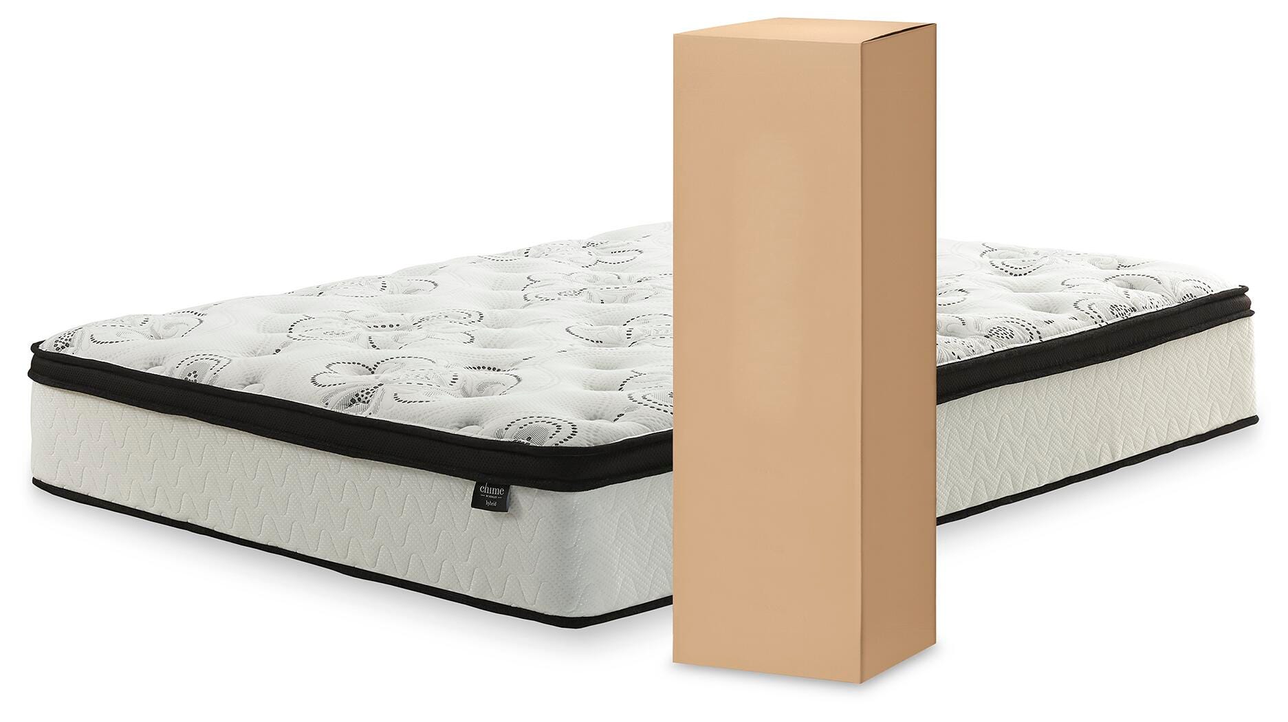 Shawburn Full Platform Bed with Mattress, Whitewash, large