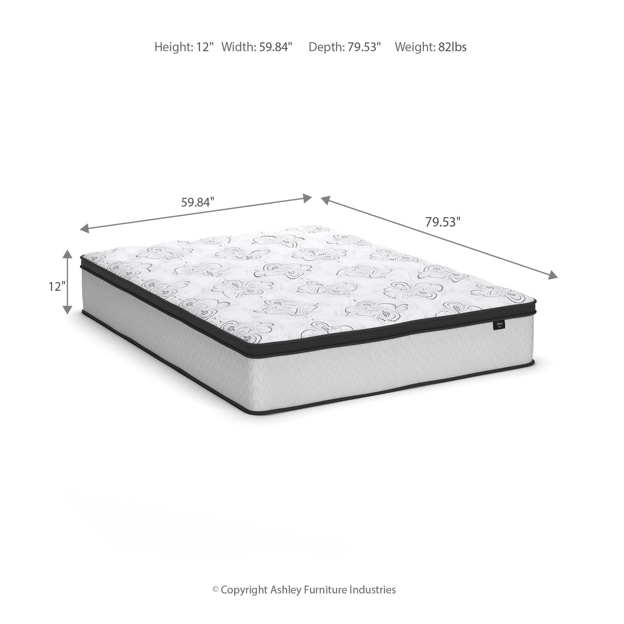 12/13.14.16 あみ様 Chime 12 Inch Plush Hybrid Twin Mattress | Ashley