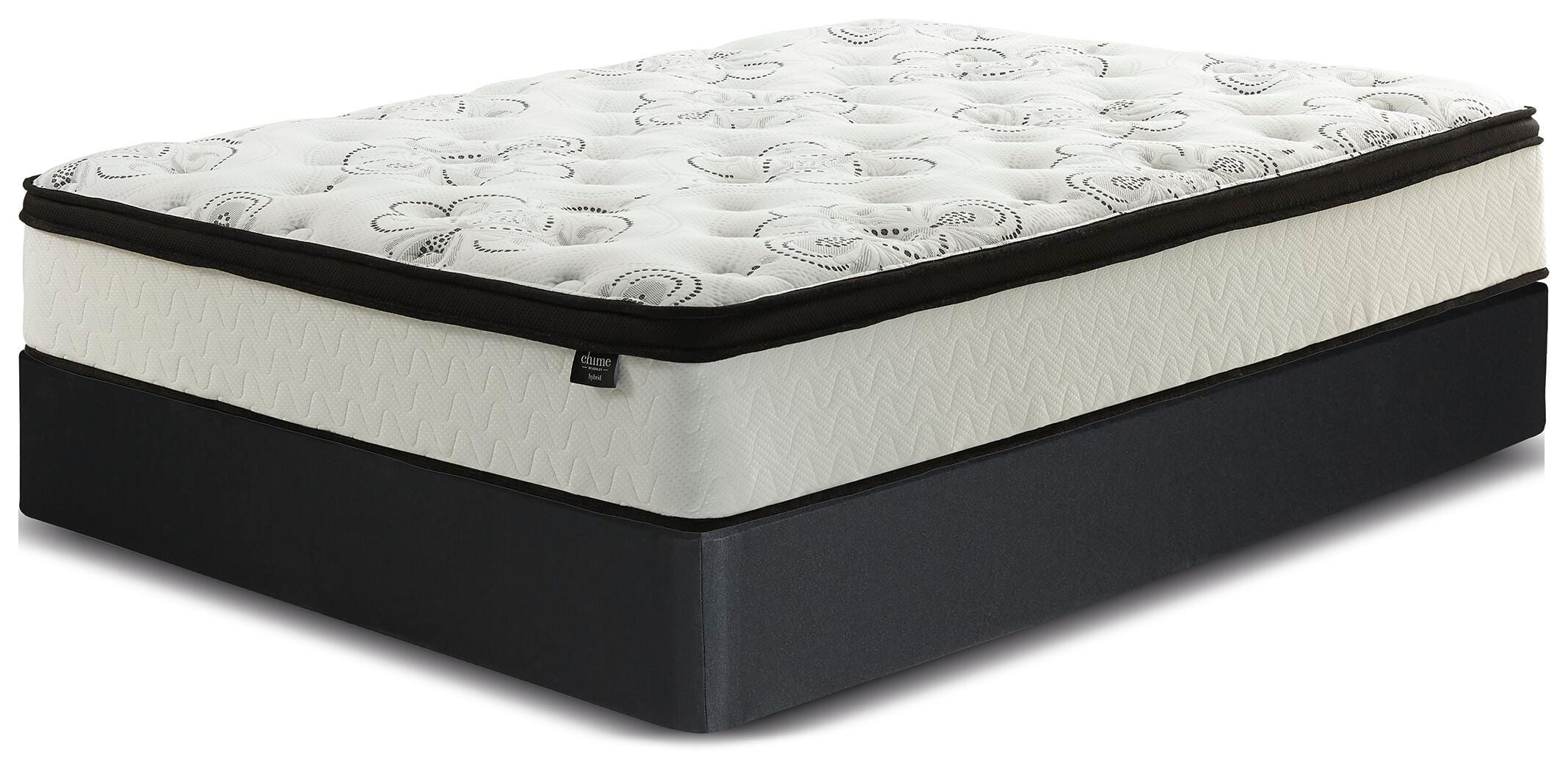 Chime 12 Inch Hybrid California King Mattress and Foundation Set - image 1