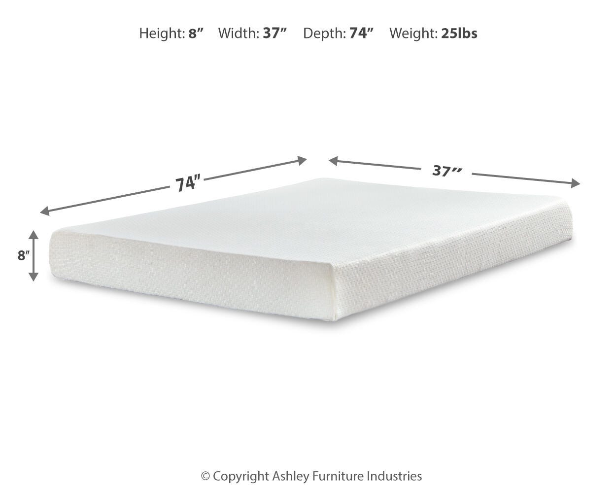 Chime 8 Inch Memory Foam Twin Mattress in a Box - image 3