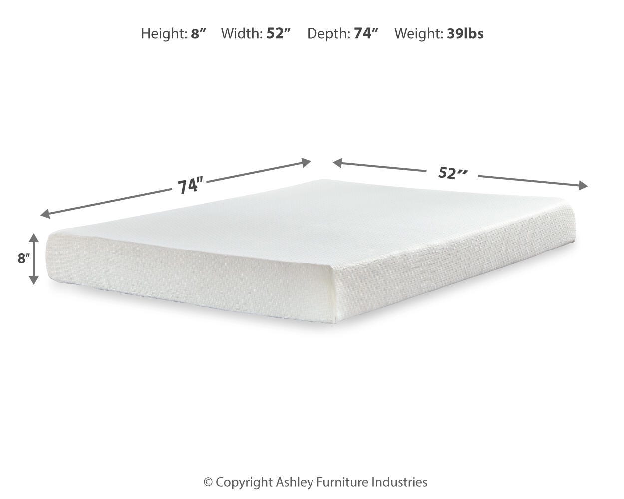 Chime 8 Inch Memory Foam Full Mattress in a Box - image 3