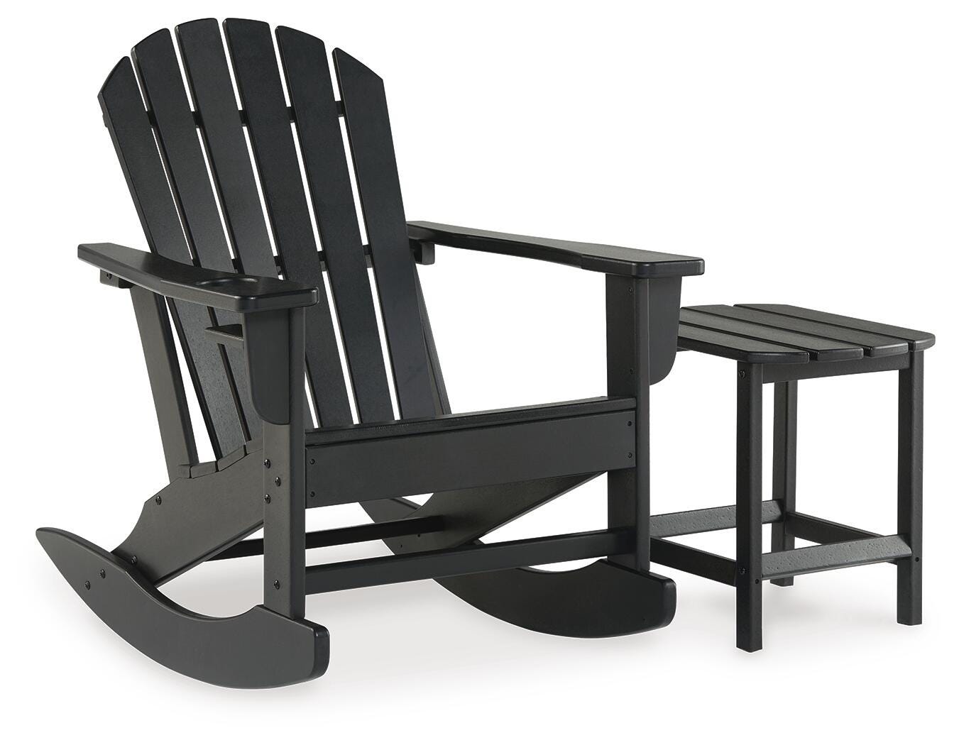 Sundown Treasure Outdoor Chair with End Table, Black, large