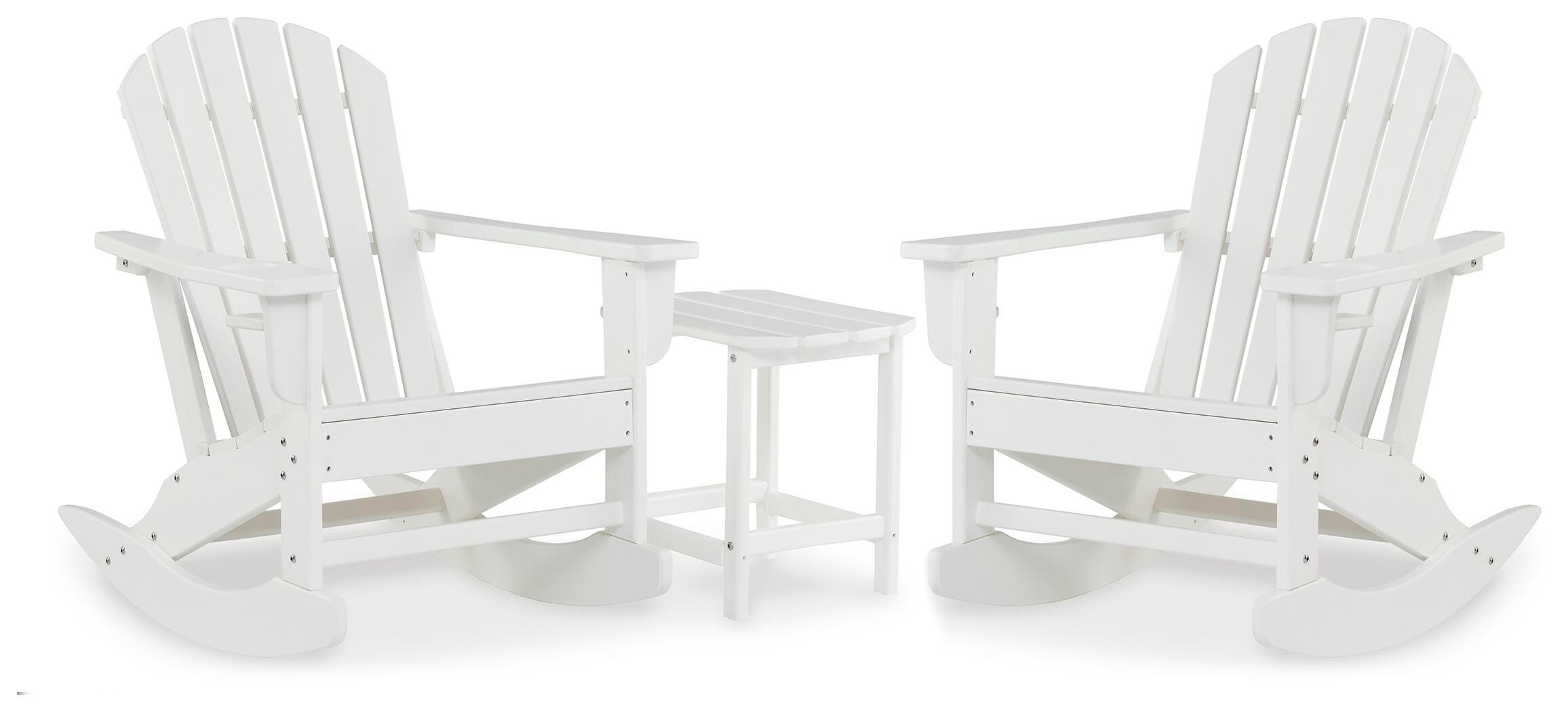 Sundown Treasure 2 Outdoor Chairs with End Table, White, large
