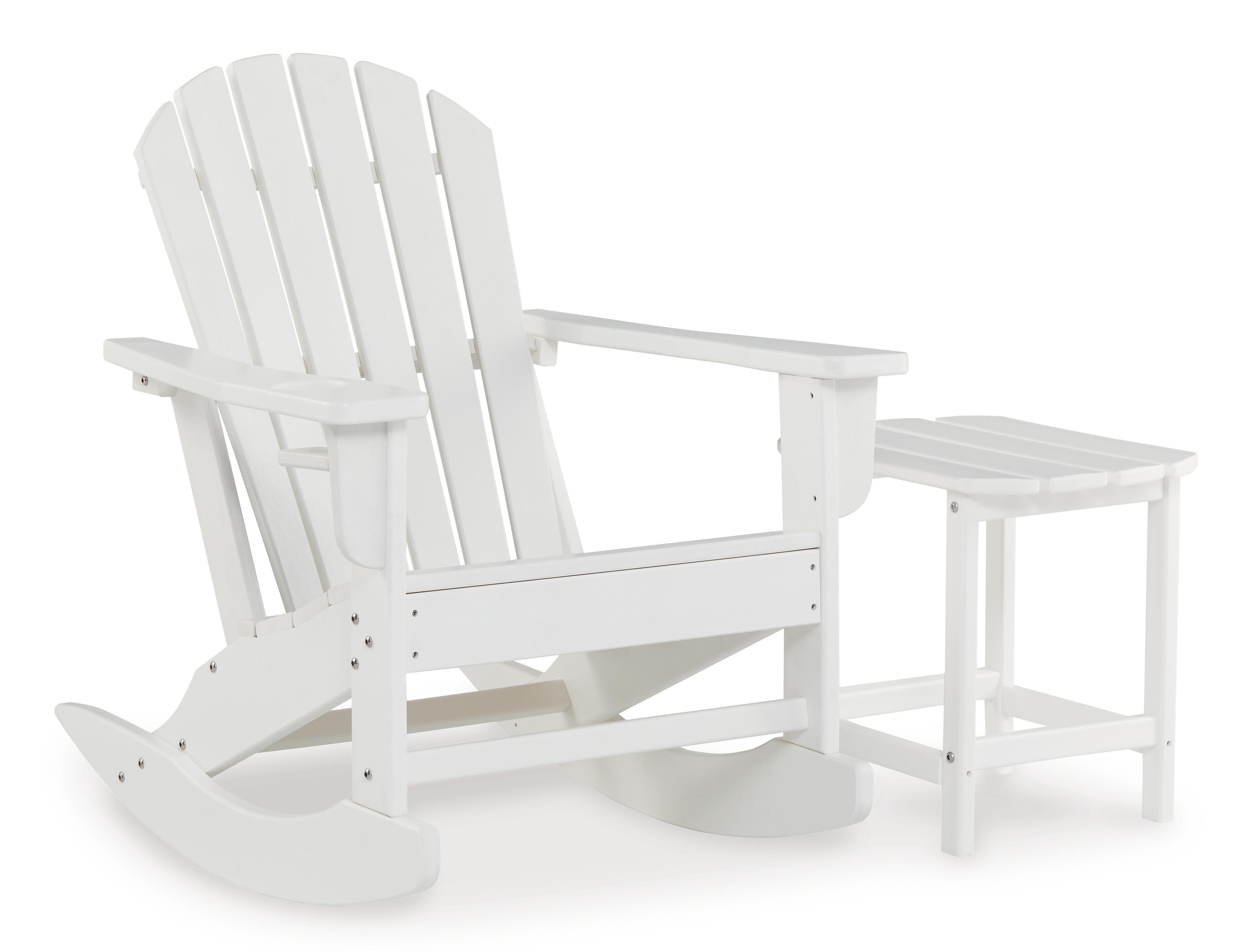 Sundown Treasure Outdoor Chair with End Table, White, large