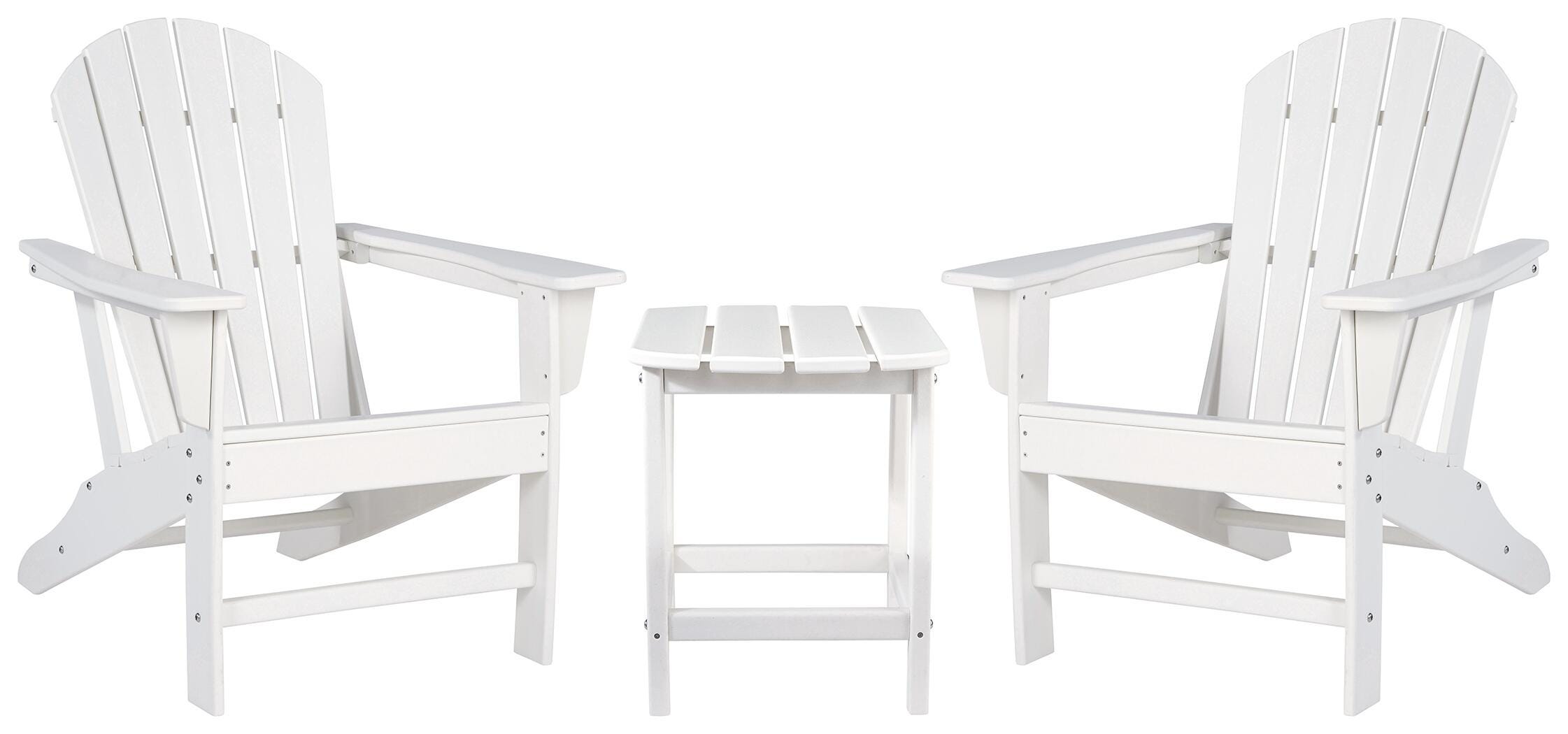 Sundown Treasure 2 Outdoor Chairs with End Table, White, large