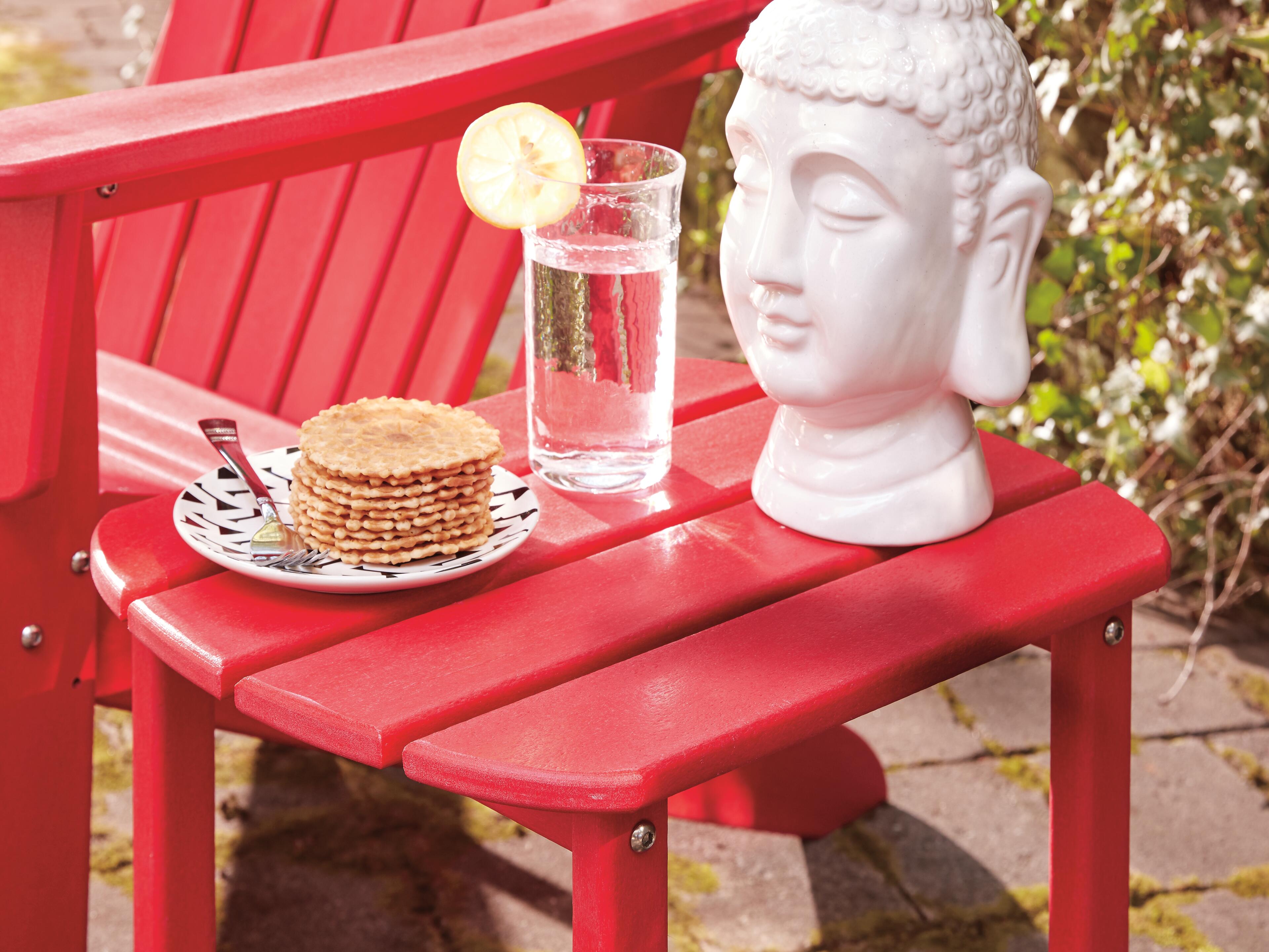 Sundown Treasure End Table, Red, large