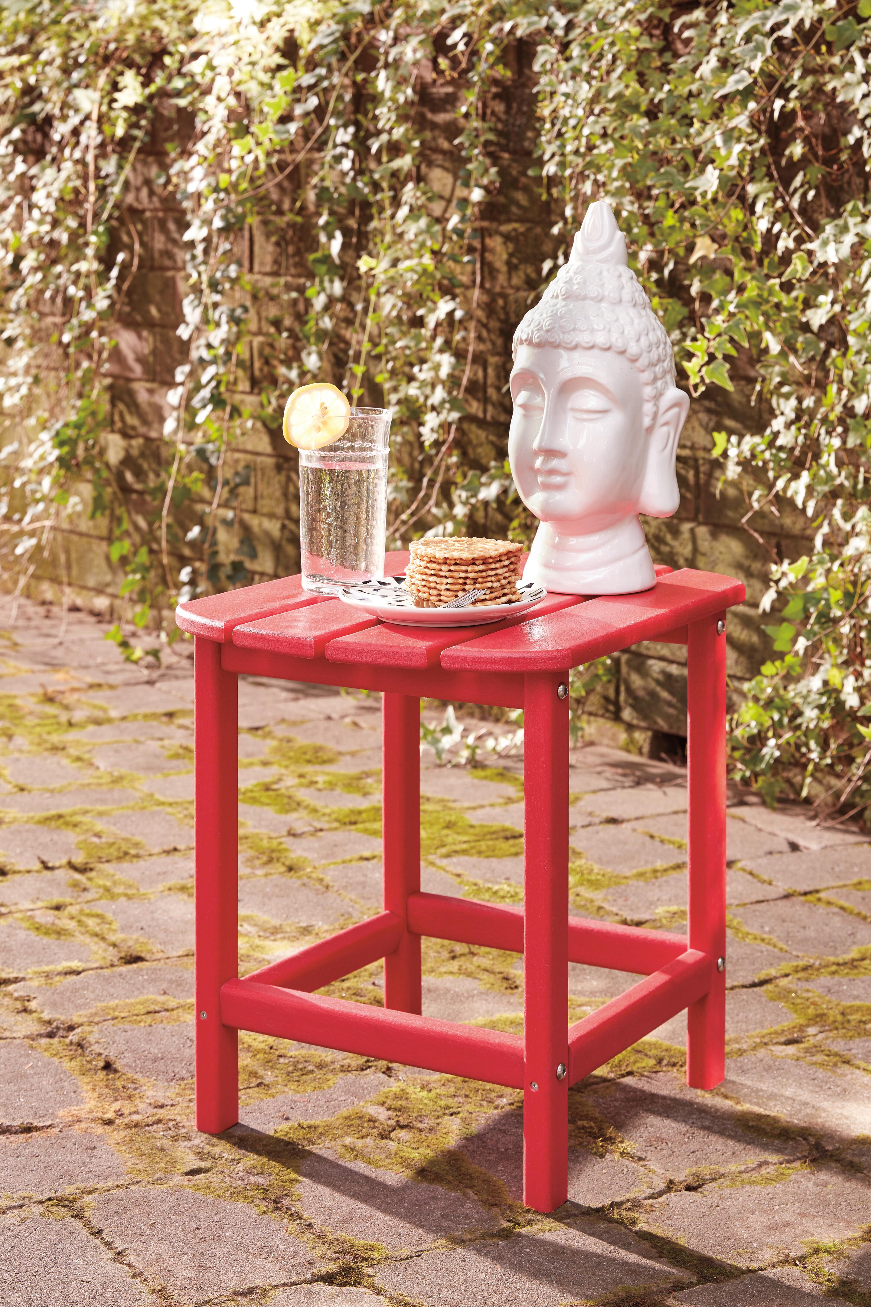 Sundown Treasure End Table, Red, large
