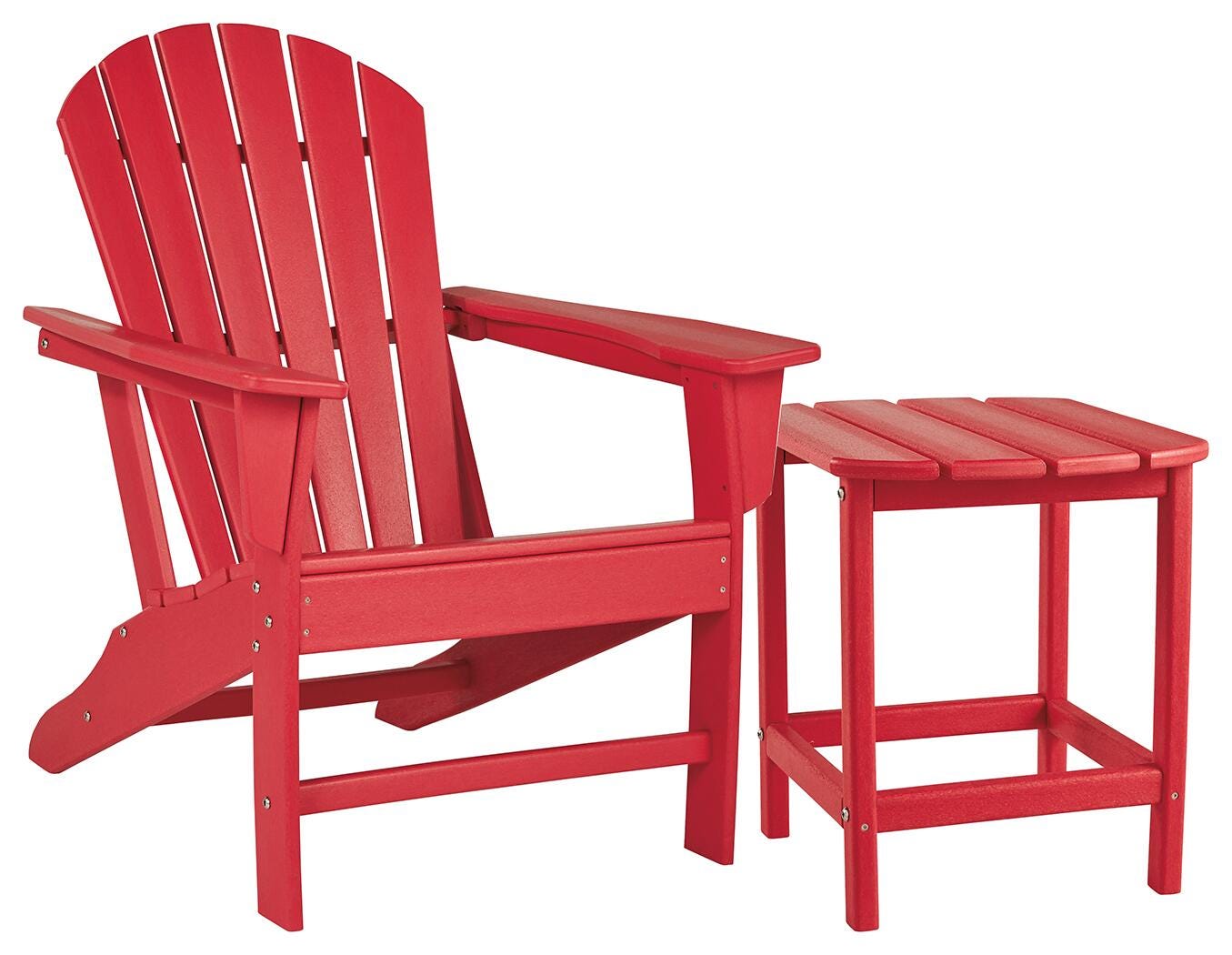 Sundown Treasure Outdoor Chair with End Table, Red, large
