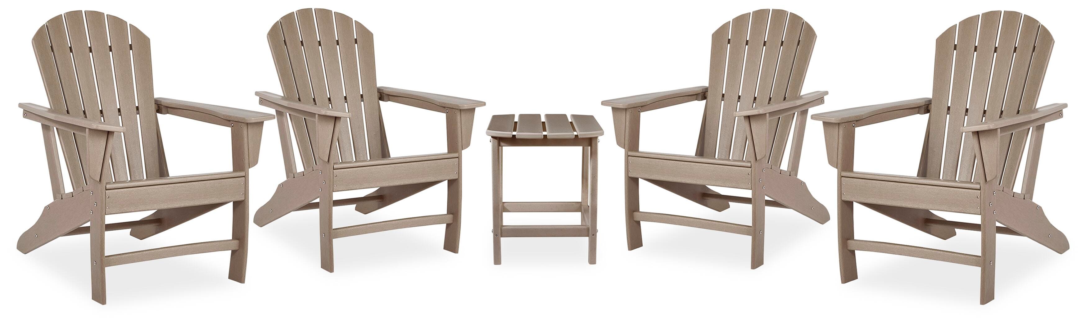 Juego de 4 sillas Adirondack y mesa auxiliar para exteriores Sundown Treasure - image 1