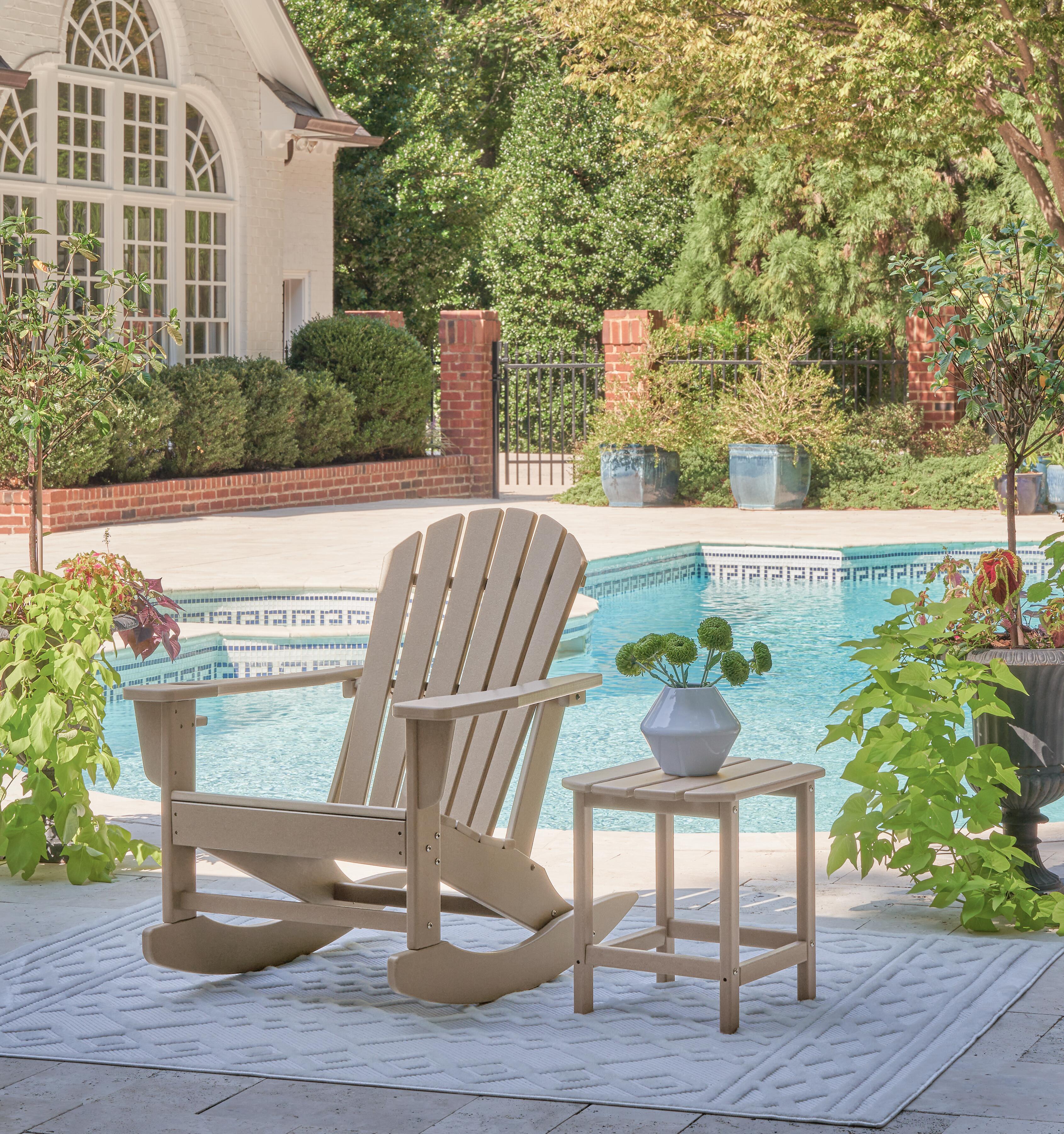 Sundown Treasure Outdoor Chair with End Table, Driftwood, large