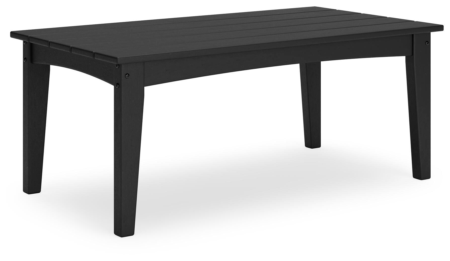 Hyland Wave Outdoor Coffee Table, Black, large