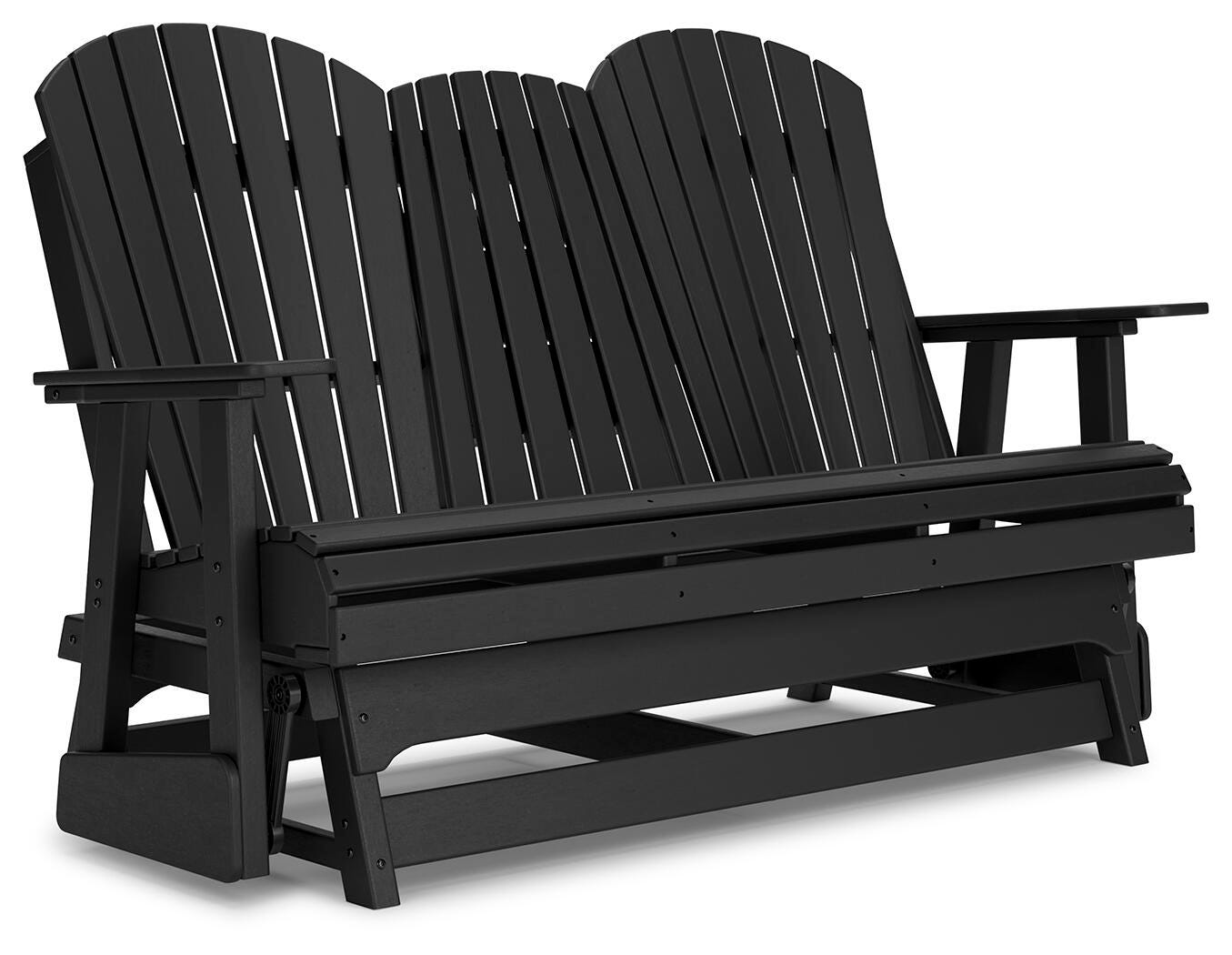 Hyland Wave Outdoor Glider Loveseat, Black, large