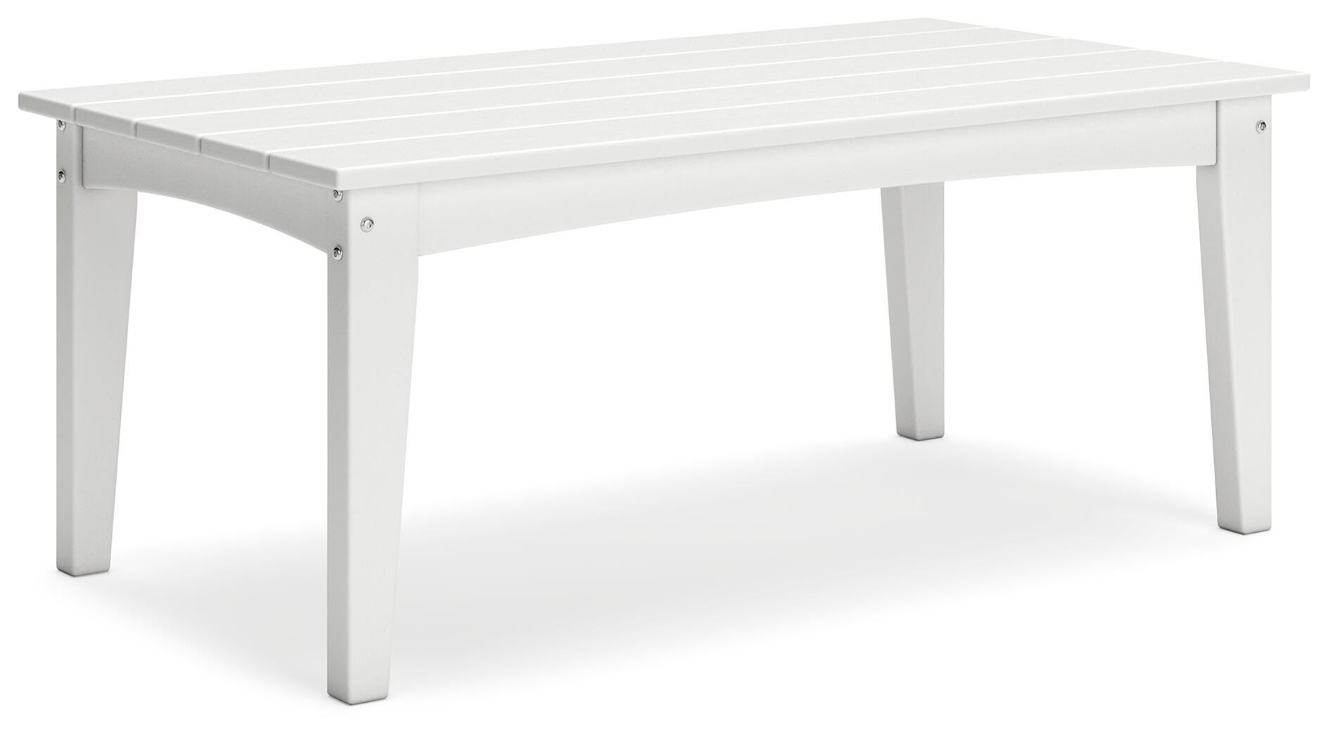 Hyland Wave Outdoor Coffee Table, White, large