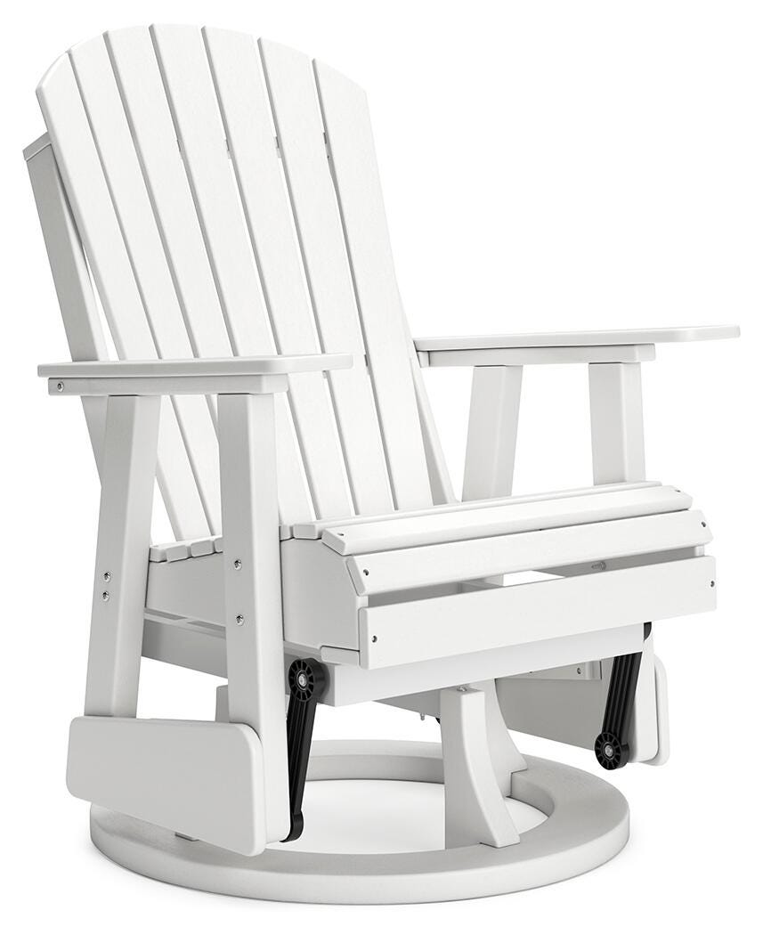 Hyland Wave Outdoor Swivel Glider Chair, White, large