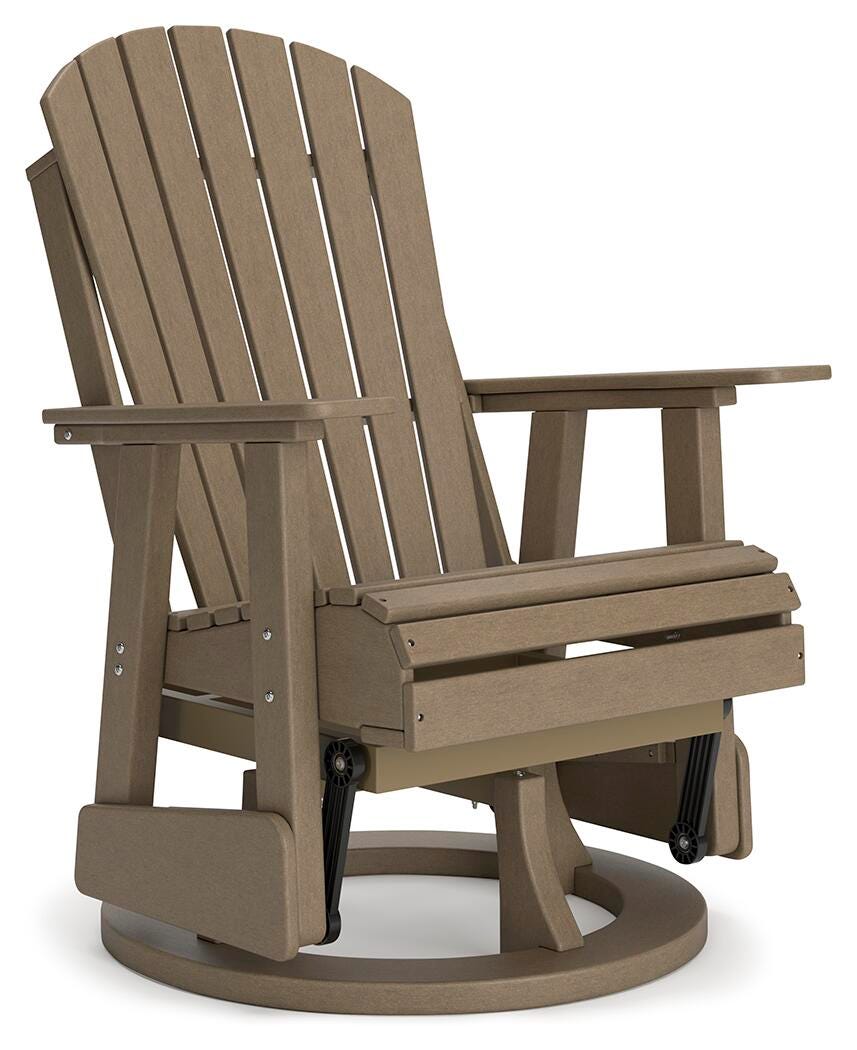 Hyland Wave Outdoor Swivel Glider Chair, Driftwood, large