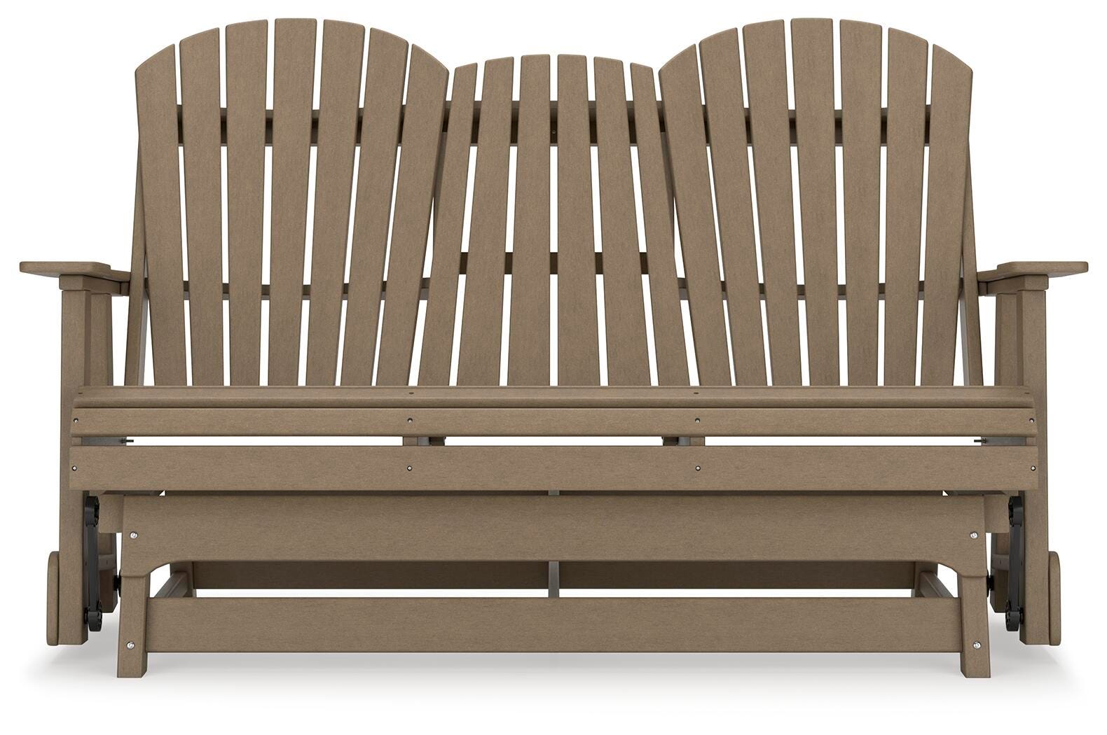 Hyland Wave Outdoor Glider Loveseat, Driftwood, large