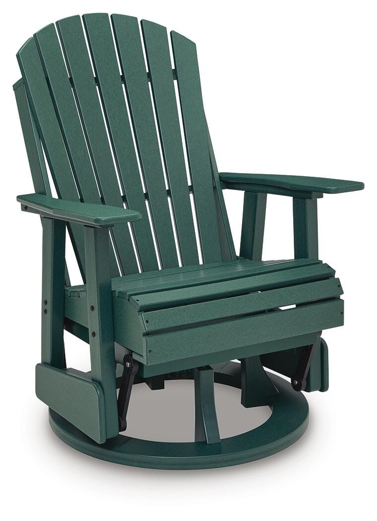 Hyland Wave Outdoor Swivel Glider Chair, Green, large