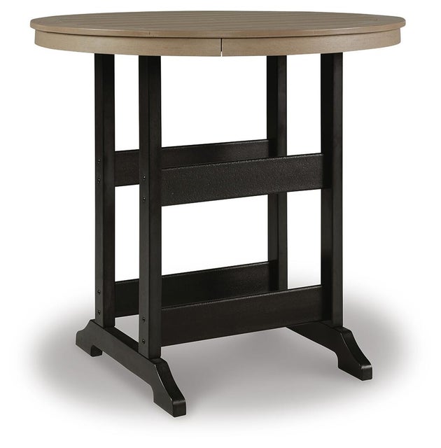 Fairen Trail Outdoor Bar Table , Black/Driftwood