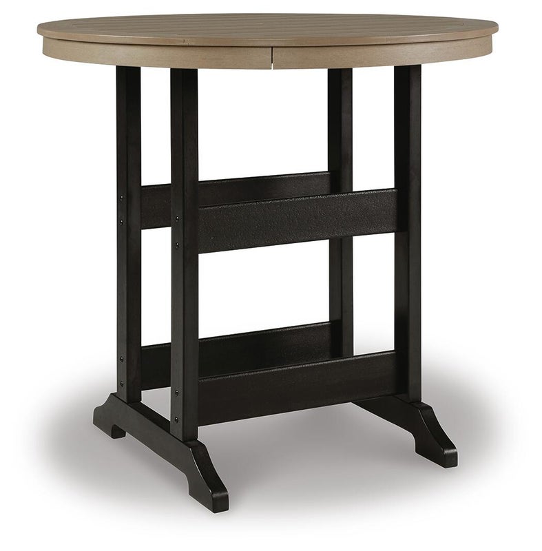 Fairen Trail Outdoor Bar Table , Black/Driftwood