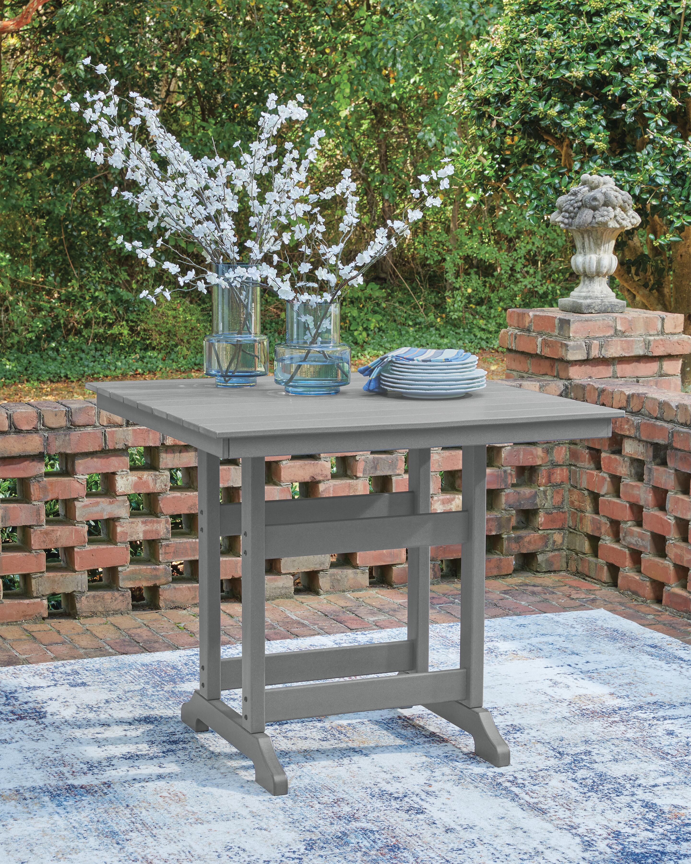 Ross Cove Outdoor Counter Height Dining Table and 4 Barstools, , large