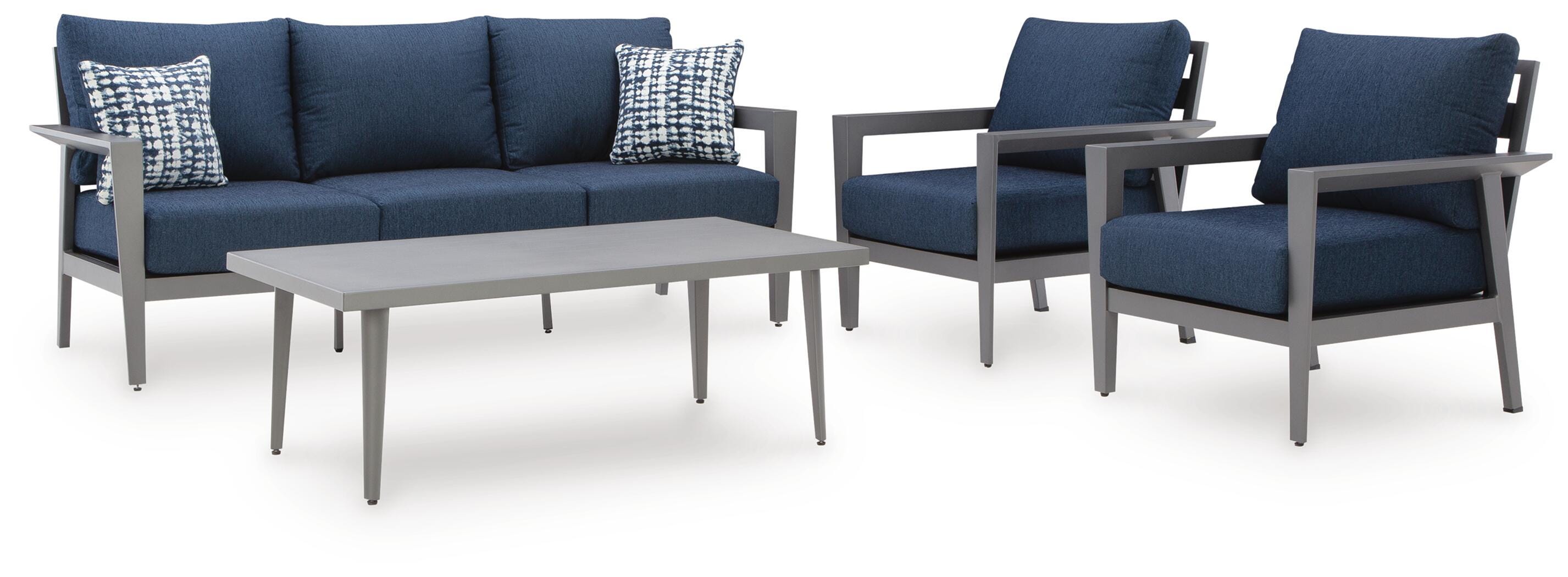 Gali Outdoor Sofa/Chairs/Table Set (Set of 4) - image 3