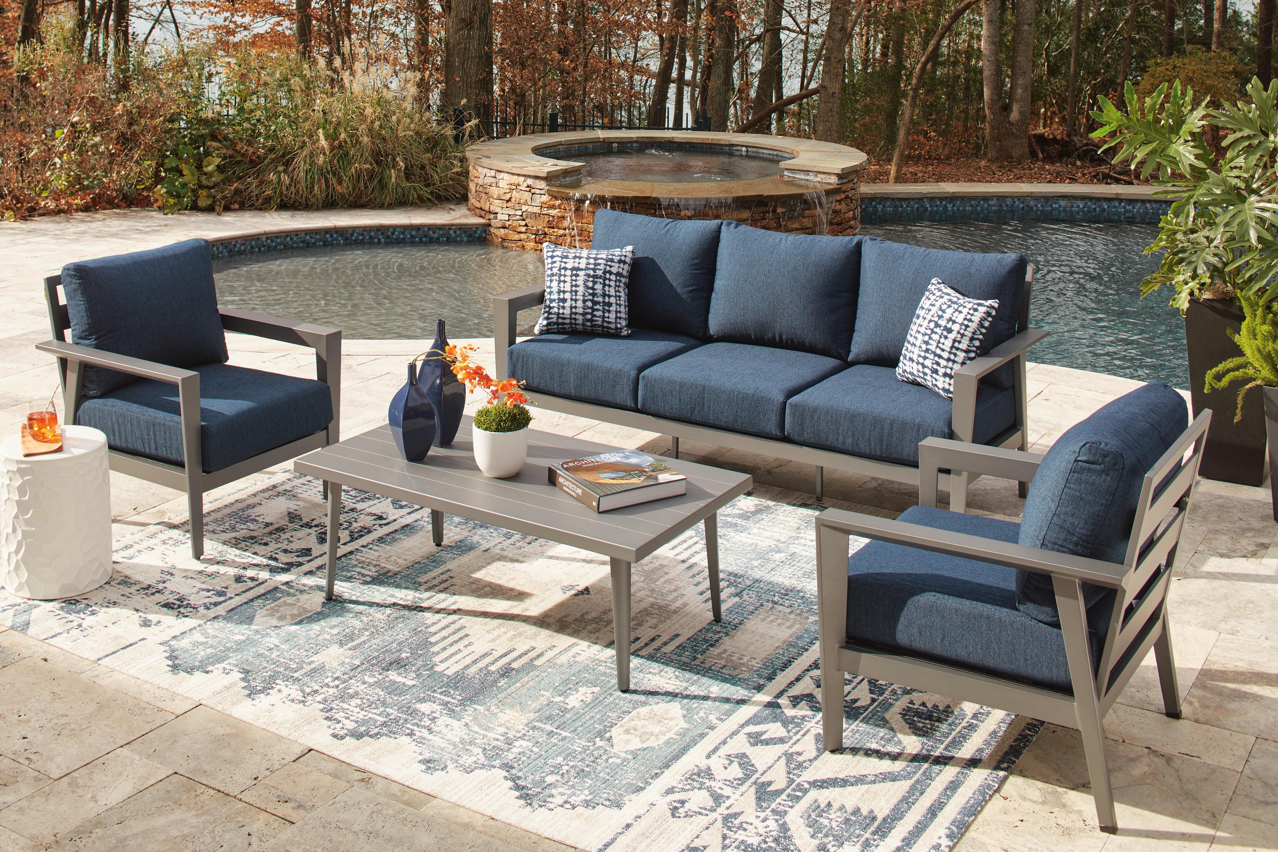 Gali Outdoor Sofa/Chairs/Table Set (Set of 4) - image 11