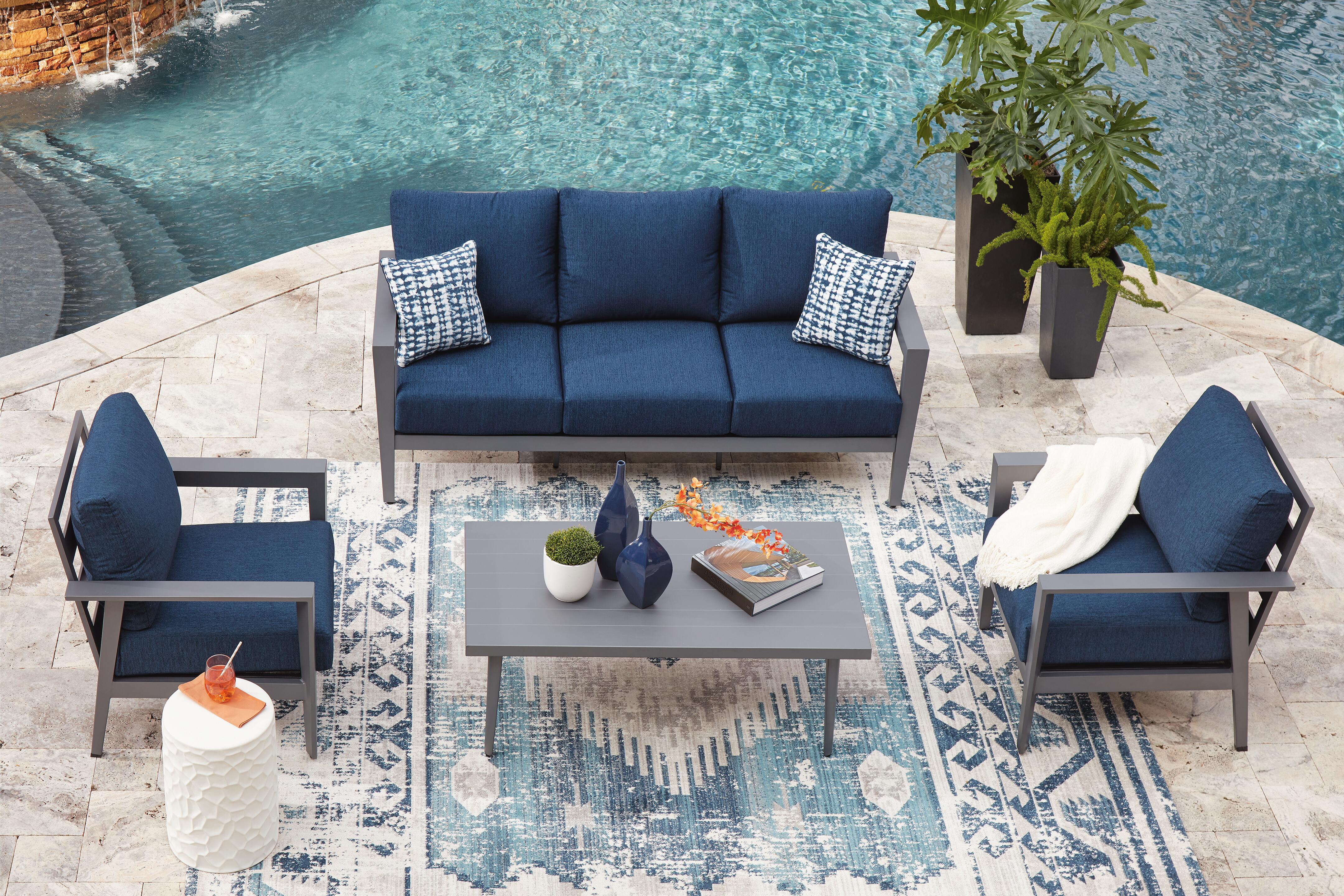Gali Outdoor Sofa/Chairs/Table Set (Set of 4) - image 12