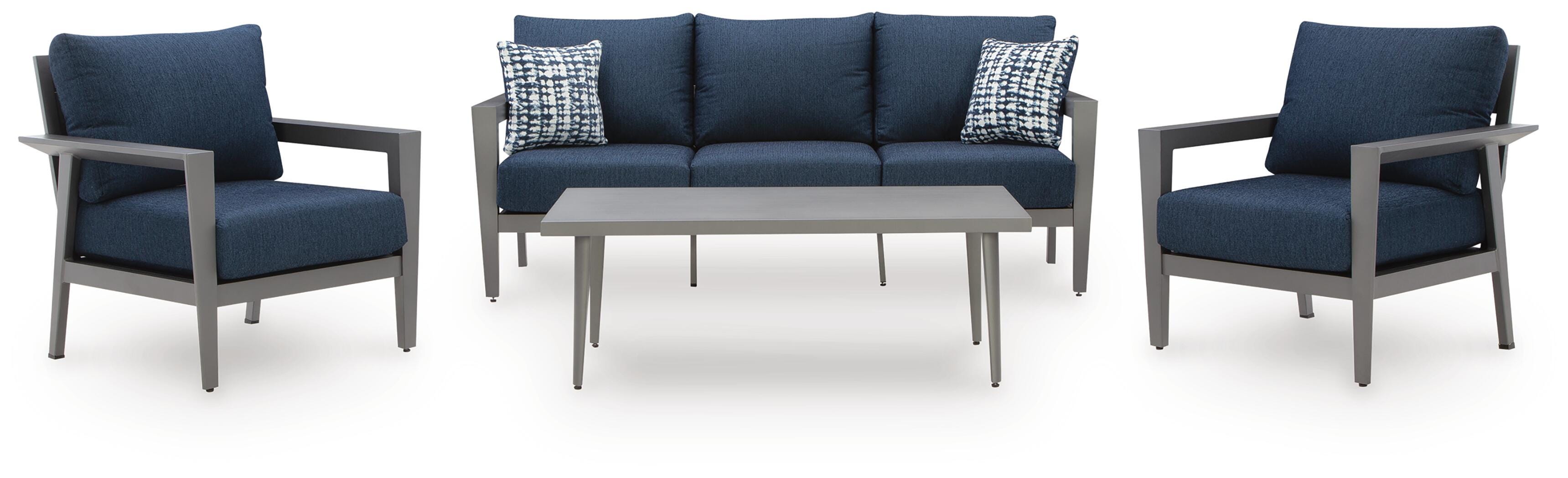 Gali Outdoor Sofa/Chairs/Table Set (Set of 4) - image 2