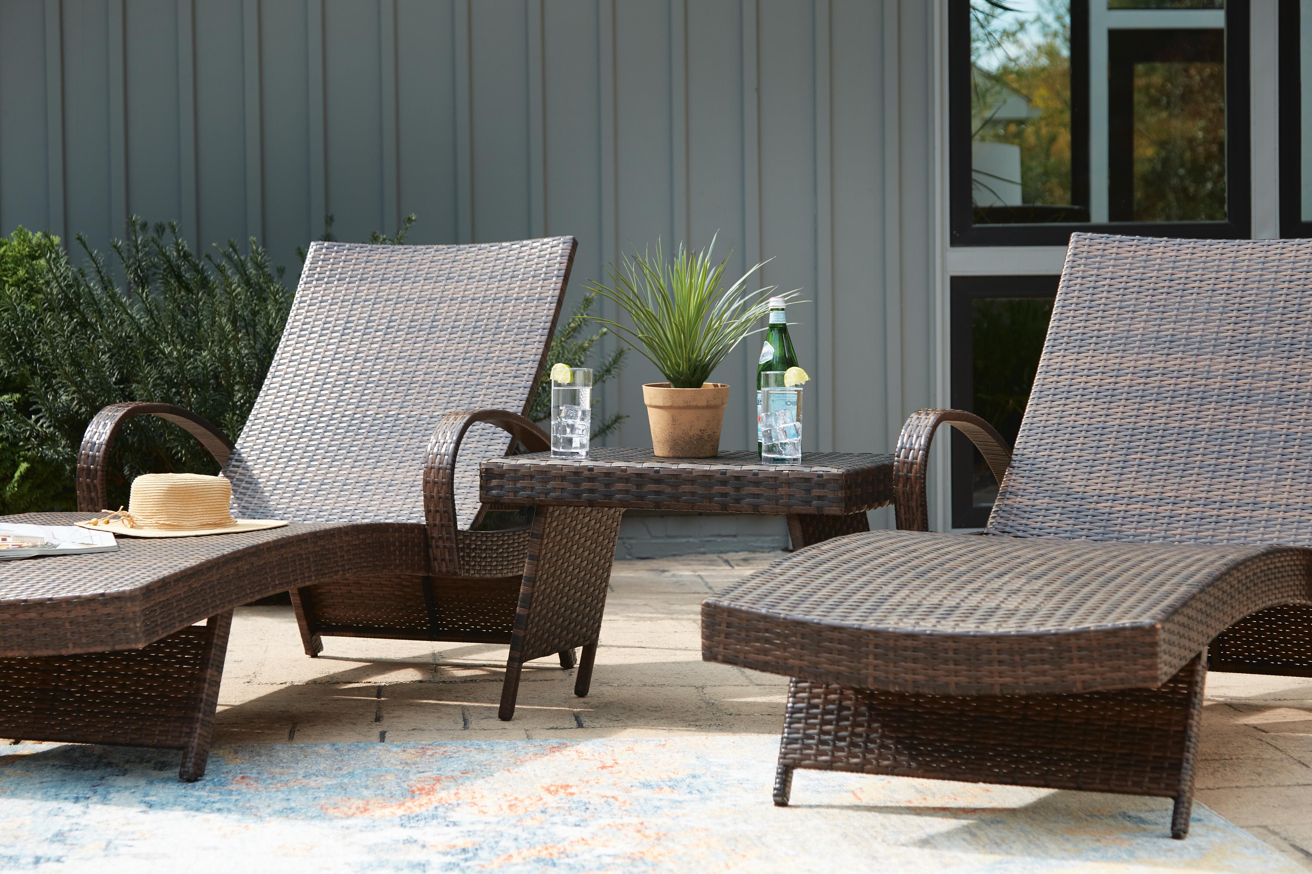 Kantana 2 Outdoor Chaise Lounge Chairs and End Table - image 1
