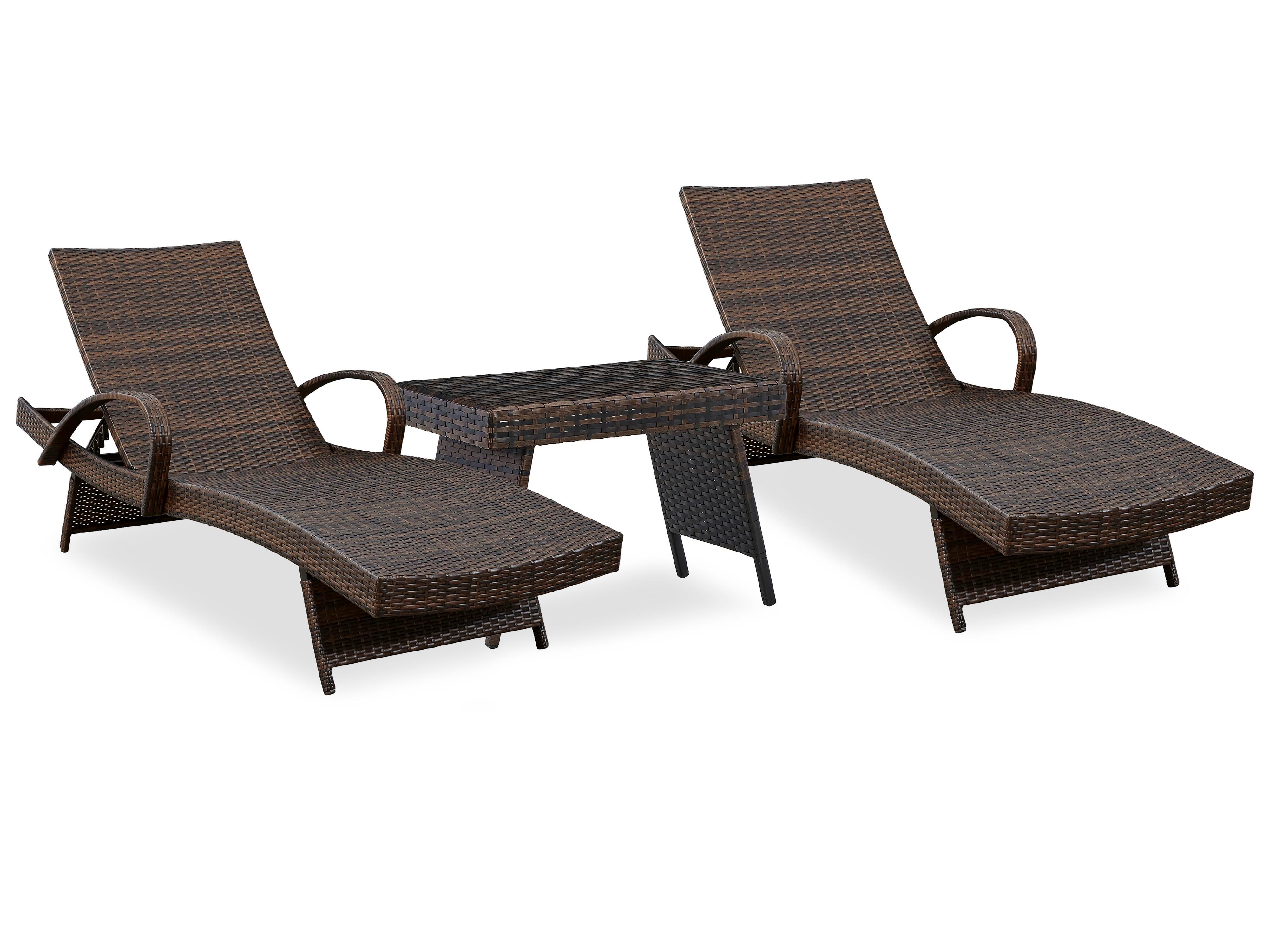 Kantana 2 Outdoor Chaise Lounge Chairs and End Table - image 2